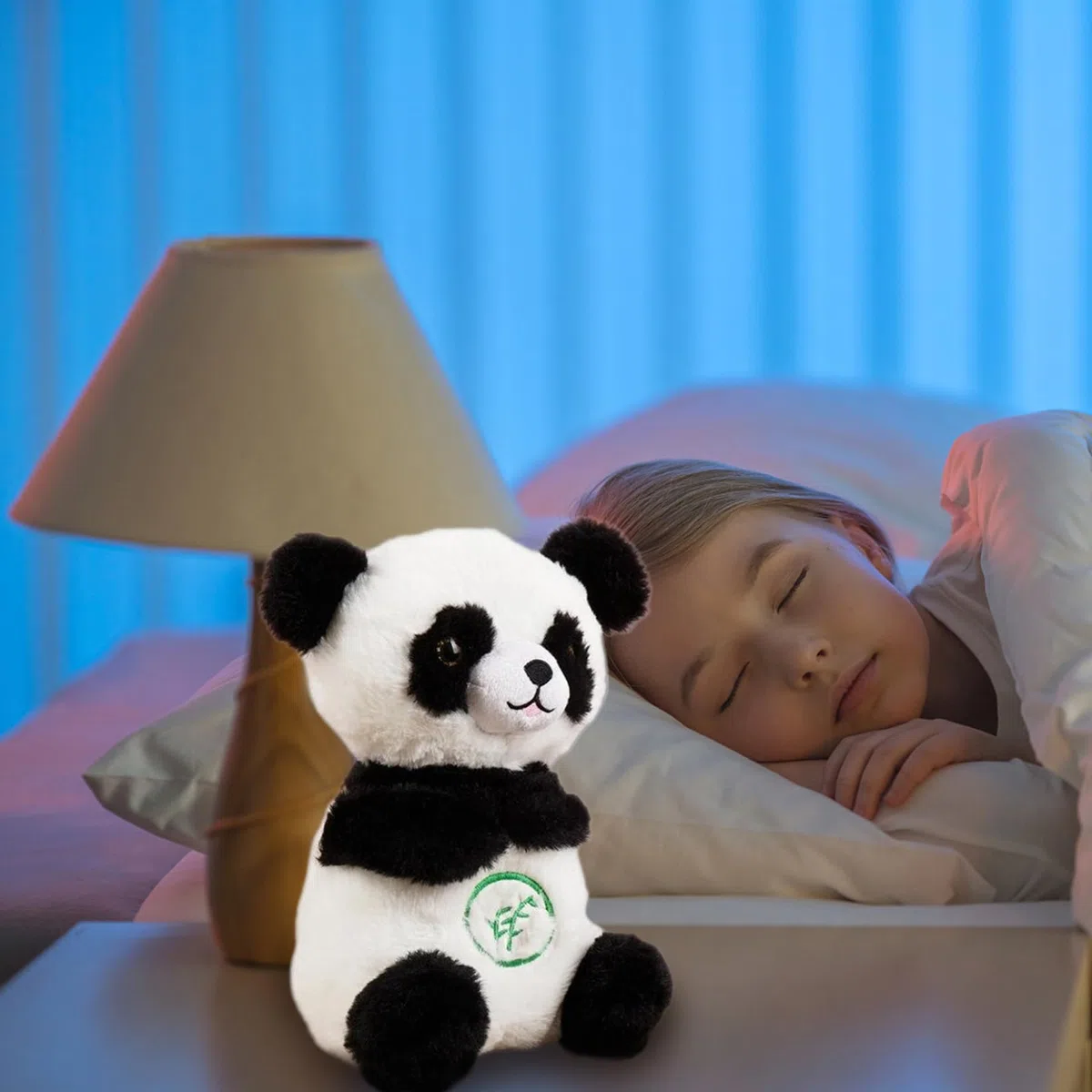 Panda di Peluche che Respira e Si Illumina con Ninna Nanna - Realistico 5,9 x 12,6 Pollici, Sollievo dall'Ansia, Rilassante per Bambini