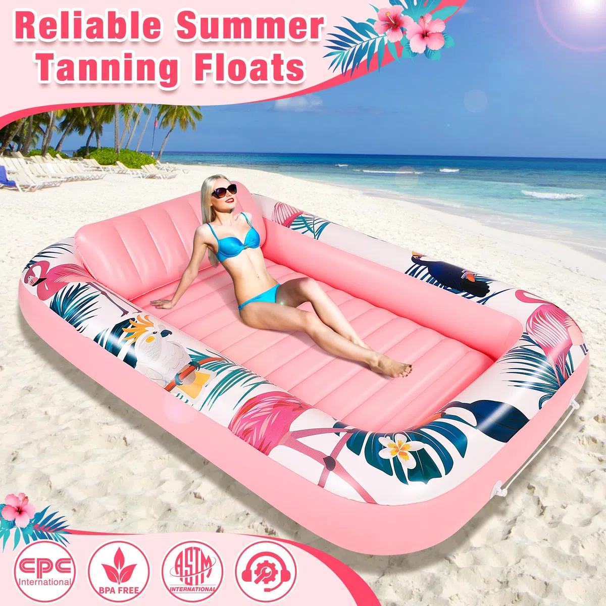 Subtail Materassino Gonfiabile Mare Piscina Stile Tropicale Poltrona Gonfiabile Adulti Bambini