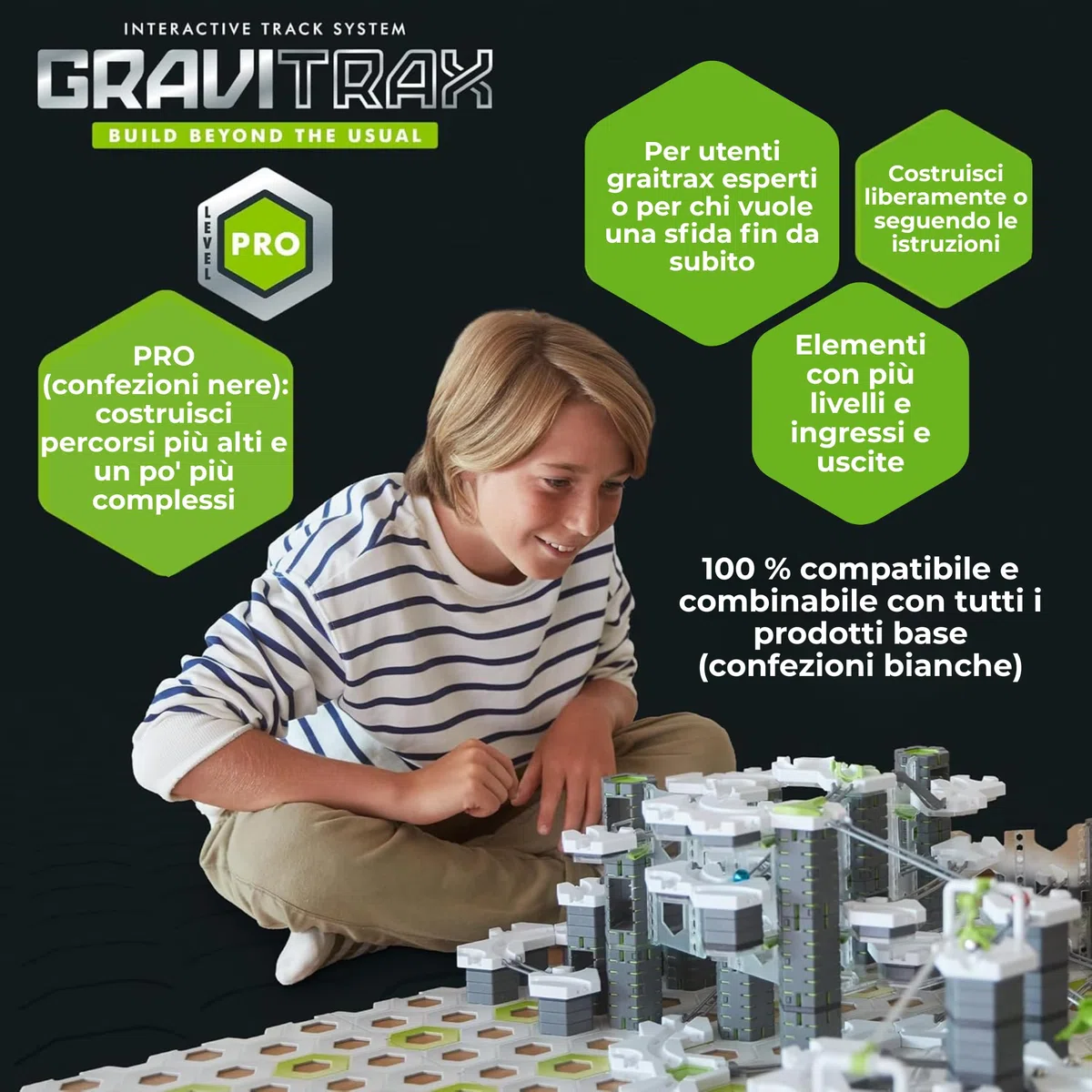 Ravensburger - Gravitrax PRO ThemeSet | Pista Biglie con 190 Pezzi | Rompicapo Bambini con Le Biglie | Giochi Bambino 8 Anni Maschio | Giochi per Bambini Compatibili con Tutti I Gravitrax