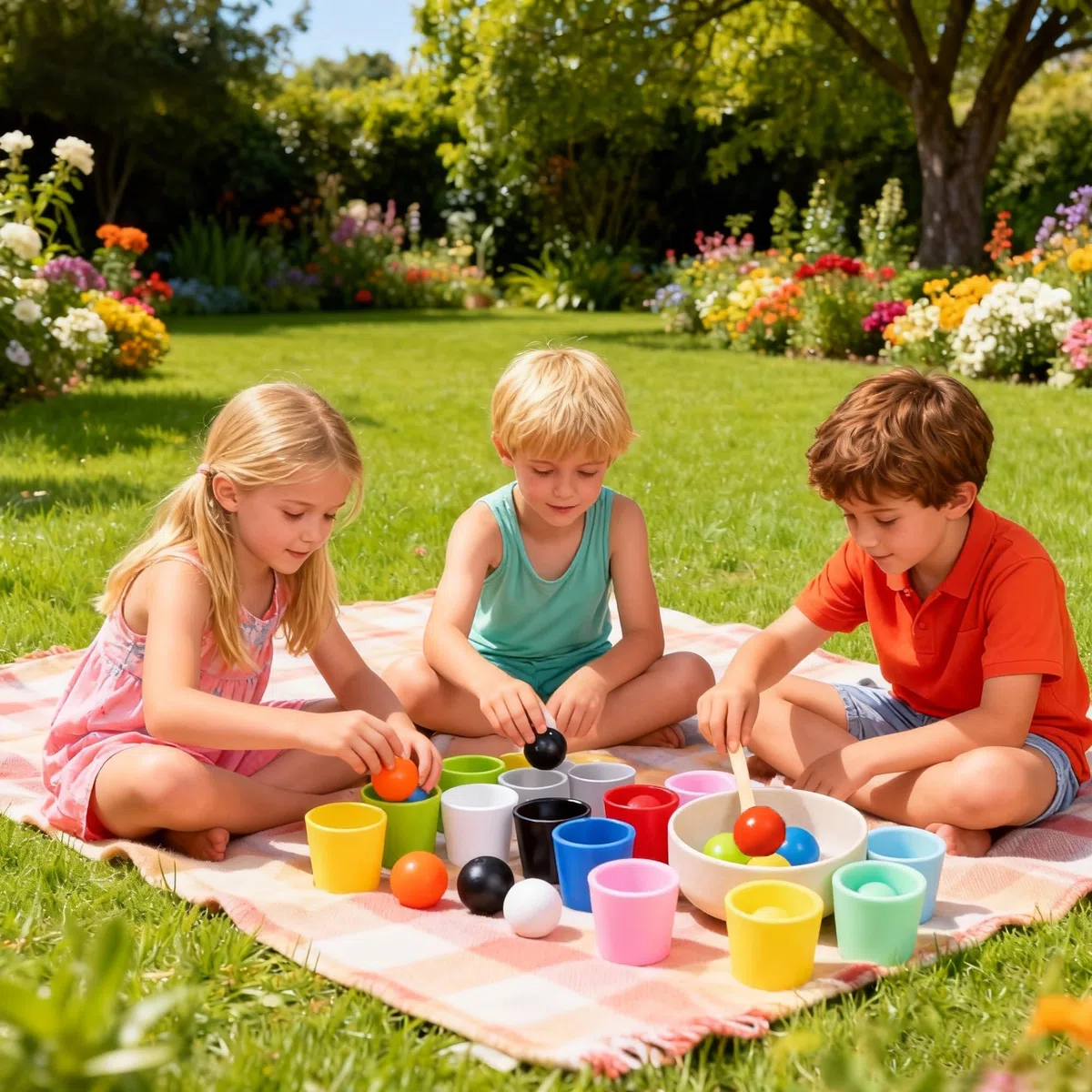 Giocattoli Montessori in Legno 8 Palline Colore Smistamento Conteggio Apprendimento Educativo Gioco Abbinamento