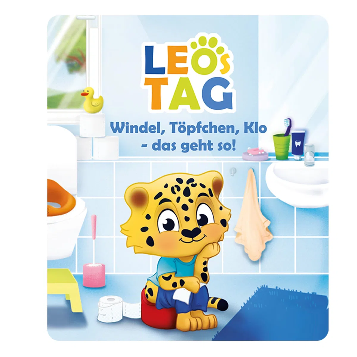 tonies Personaggi uditivi per Toniebox, Leos Tag – Pannolino, vasino, Toilette – Questo va così!, ascolto con Canzoni per Bambini dai 3 Anni in su, Tempo di Gioco Circa 50 Minuti