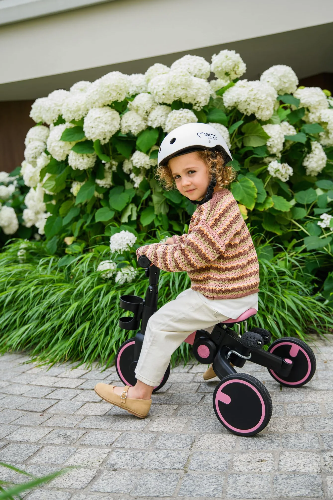 MoMi FILO 3in1 Triciclo Evolutivo per bambini 1-3 anni - Bici Senza Pedali Pieghevole, sella regolabili, pedali rimovibili - Tricicli con portabicchiere e ruote in EVA