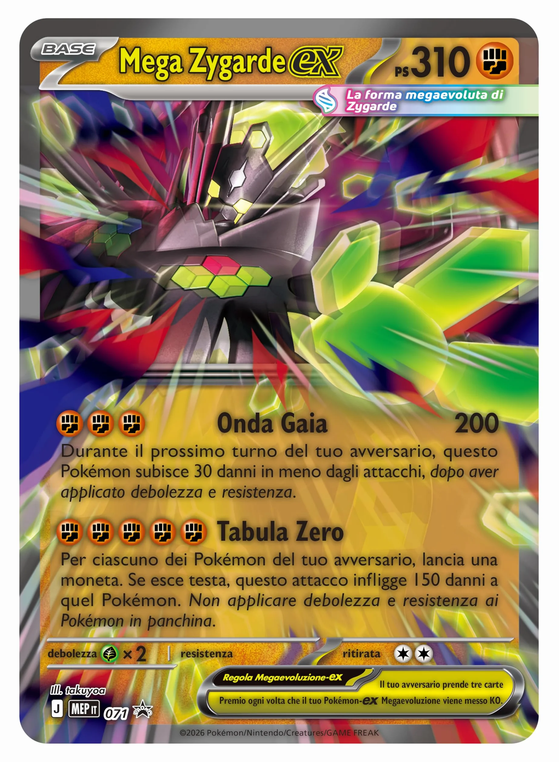 Pokémon: collezione premium Mega Zygarde-ex del GCC Pokémon (una carta promozionale, una carta lenticolare gigante, un adesivo e otto buste di espansione), Edizione in Italiano