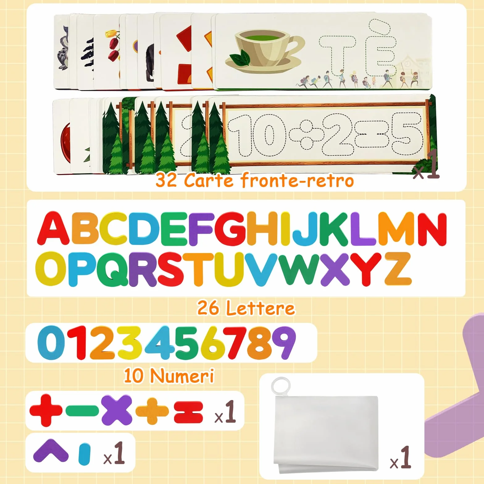 Gioco di ortografia Italiani Lettere di Apprendimento Giochi in legno Educativi Montessori Giocattoli a partire dai 3 anni prescolare giocattolo per bambini 3 4 5 6 7 8 anni ragazzi ragazze