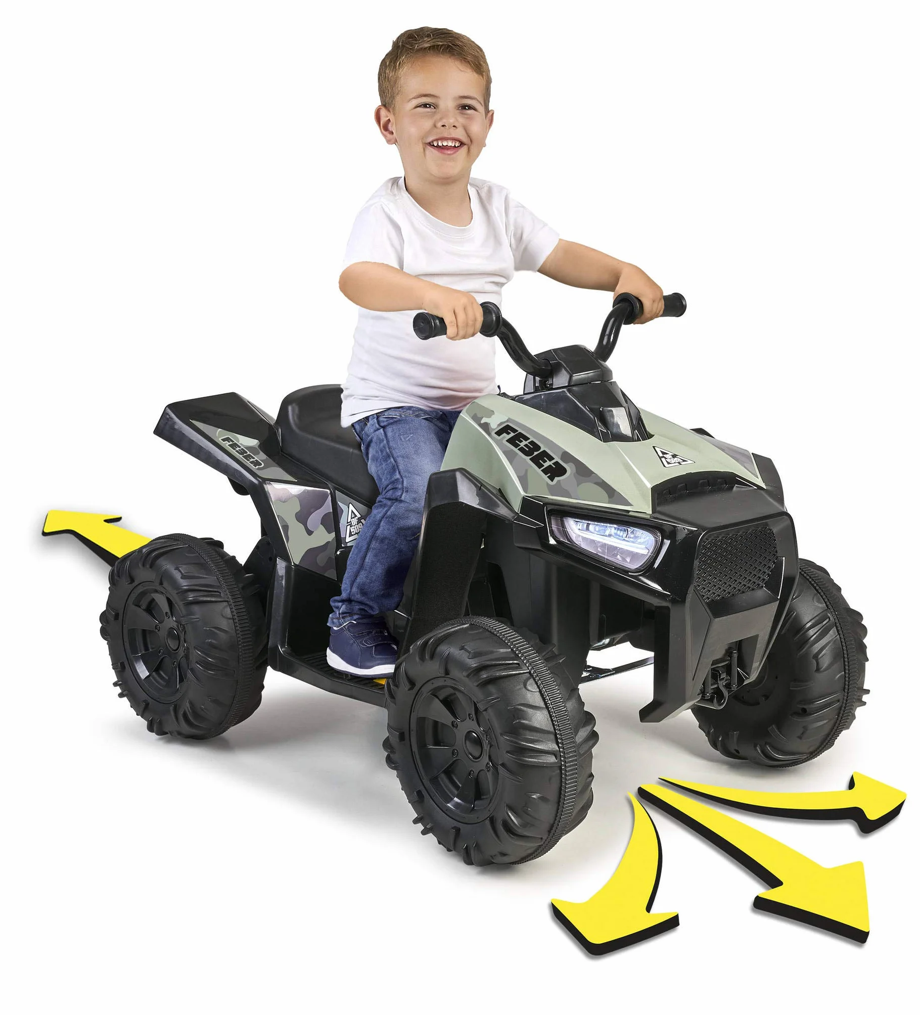 FEBER Quad Boxer 12V samochód elektryczny z ru 5 km/h dla dzieci od 3 lat
