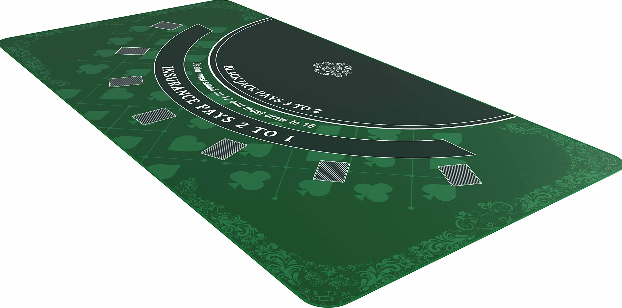 Tappetino da Blackjack 180 x 90 cm, Tappetino da Gioco da Tavolo Casinò