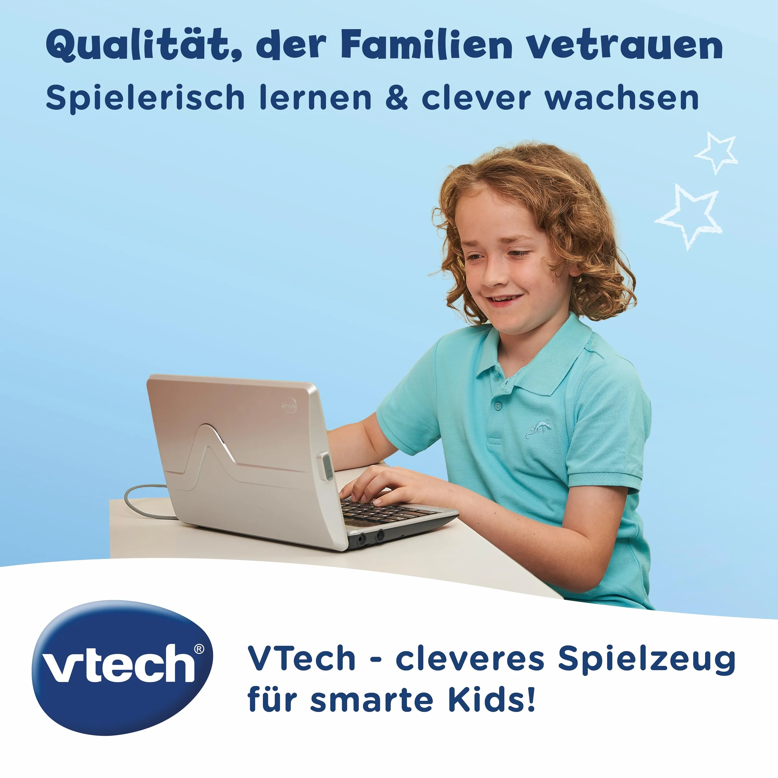 VTech Genio learning laptop XL - computer didattico con ampio schermo LCD da 7" con accesso a Internet, programma di testo e molti contenuti didattici - per bambini dai 5 ai 12 anni, grigio
