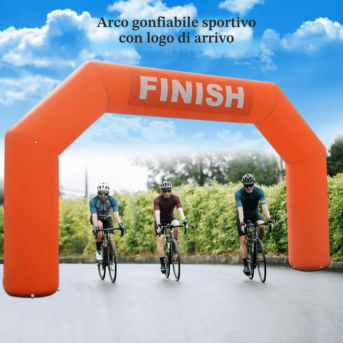 Sayok Arco gonfiabile all'aperto Arco gonfiabile Archway inizio linea di arrivo gonfiabile Banner arco da corsa con aeratore per eventi pubblicitari
