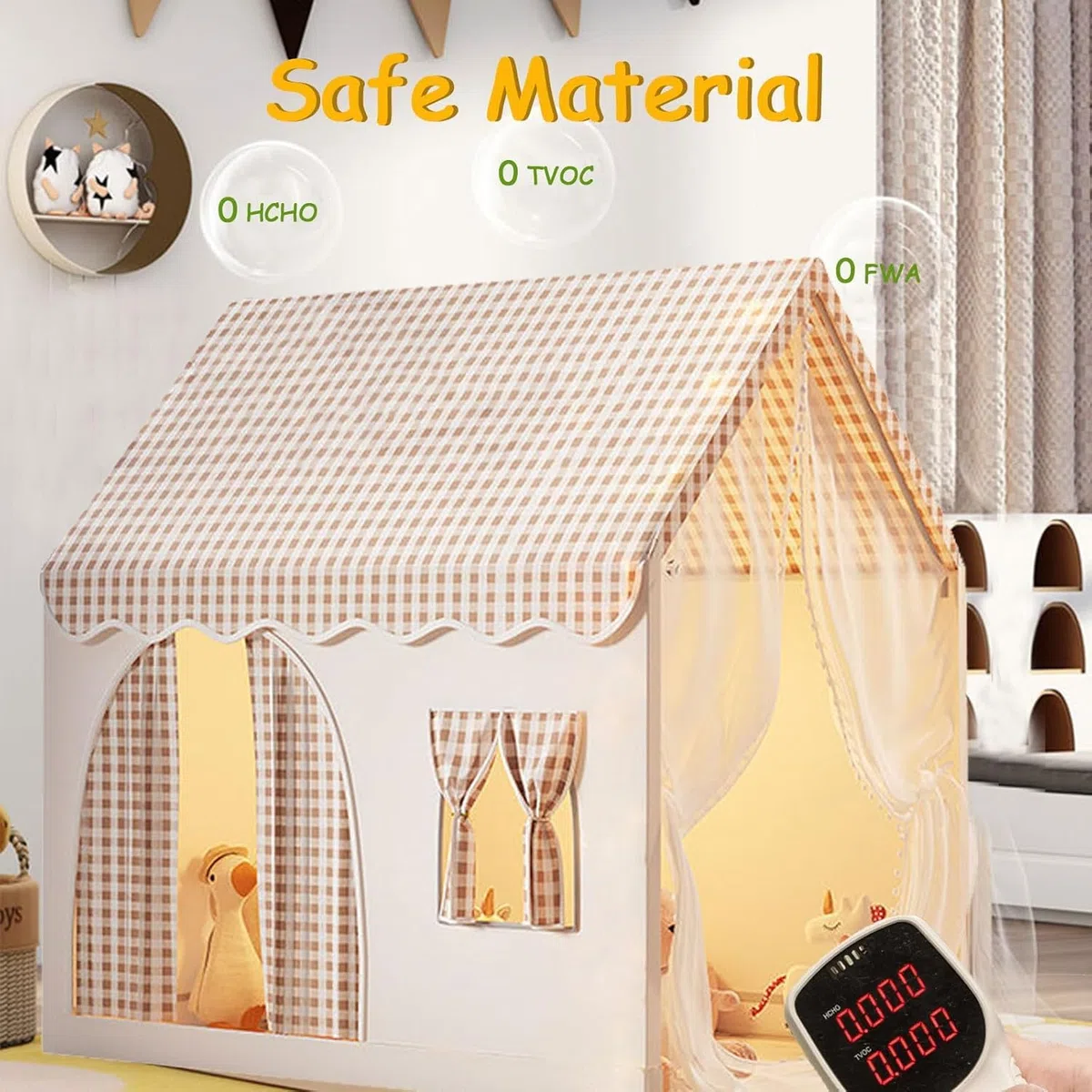 Tenda per Bambini Casetta da Gioco con Finestre Castello da Principessa Regalo