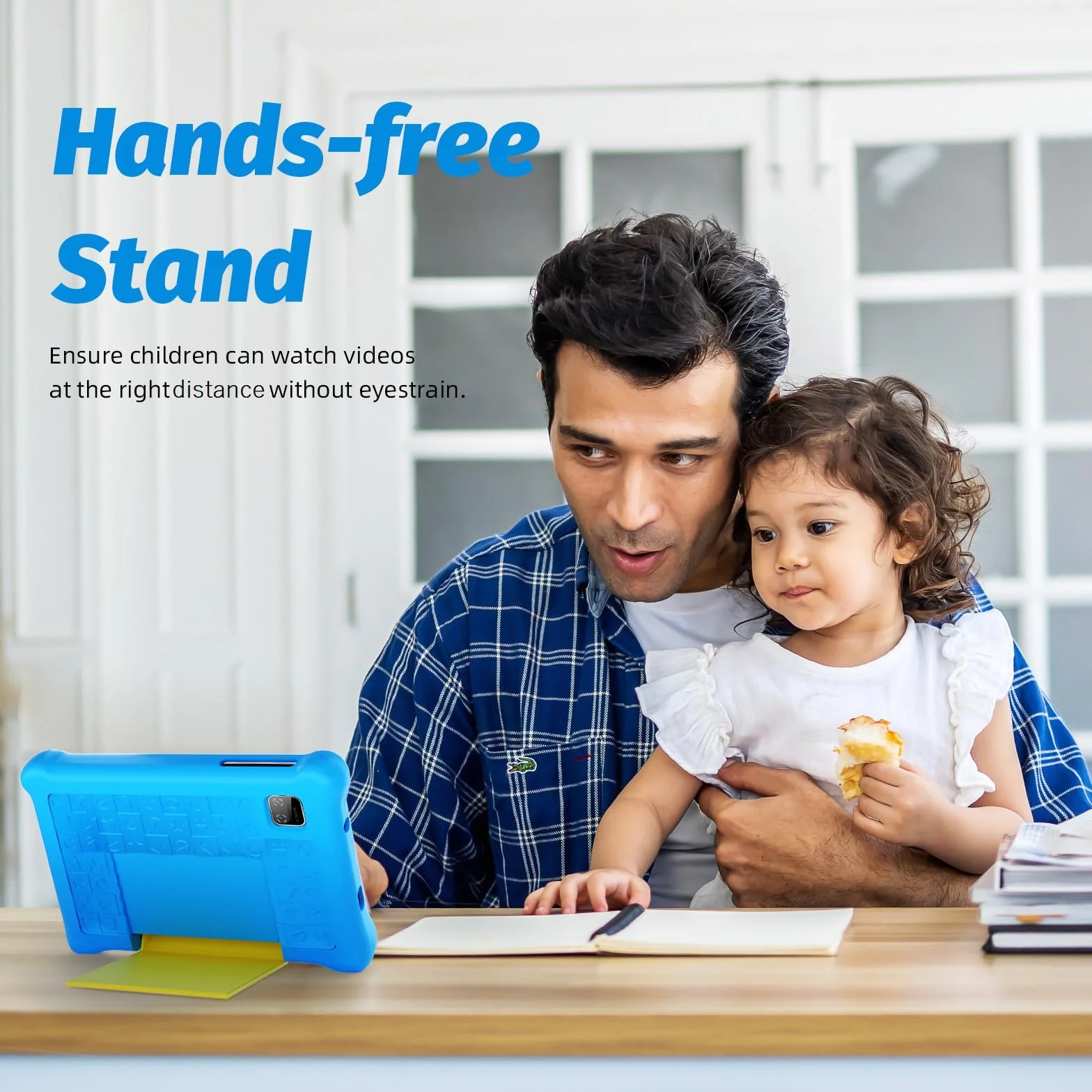 Yicty Tablet Bambini 7 Pollici Andriod 13 Tablet per Bambini Quad Core 5 GB RAM 32 GB ROM 128 GB Estensione Controllo Parentale Tablets Educativo con Custodia Antiurto (Blu)