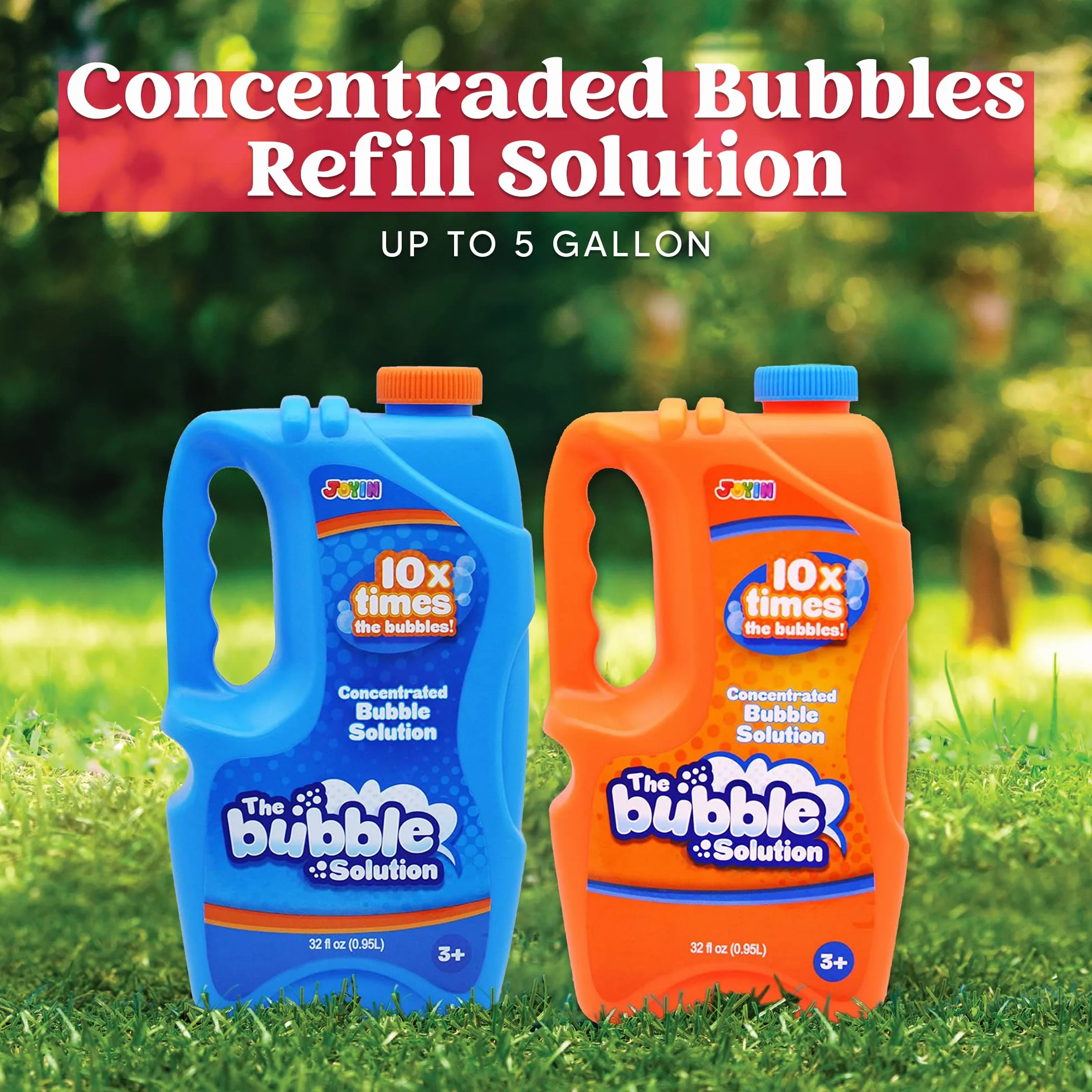 2 * 0.95L Grandi Bolle Concentrate Soluzione (fino a 19 litri) per Grandi Feste Estive, Bomboniere, Bolla Estiva Giocattolo, Premi in Aula
