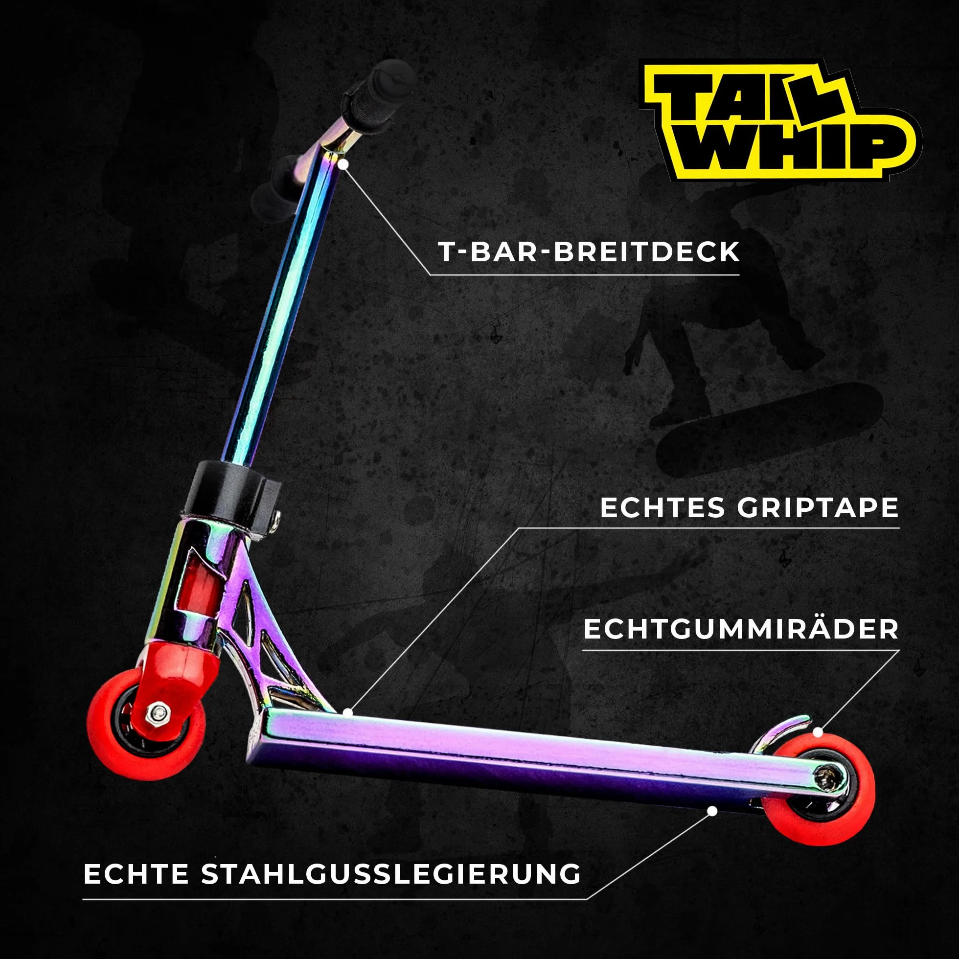 TAIL WHIP Finger Scooter Metallo Acrobazie Mini Monopattino Giocattolo