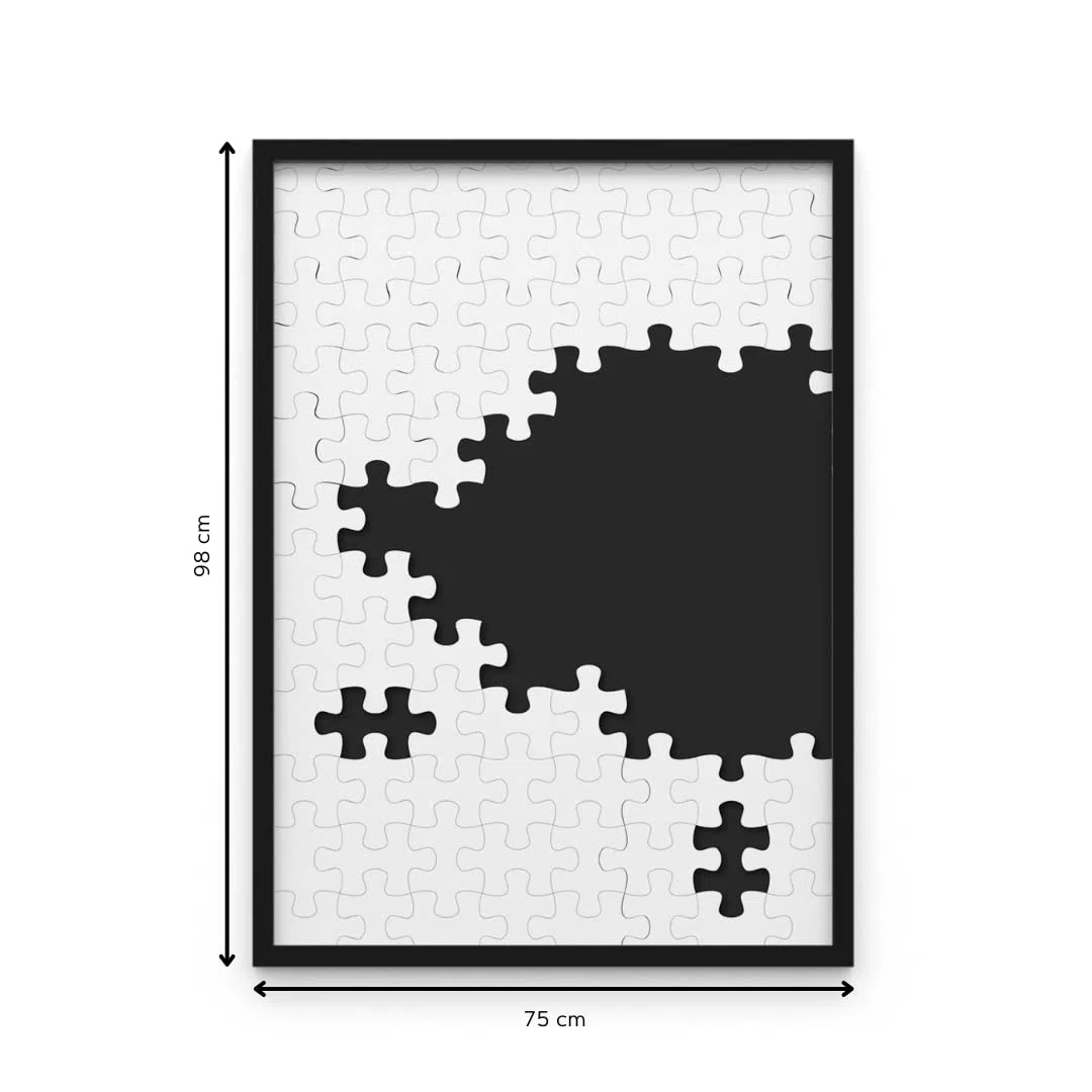 Cornice per puzzle 98x75 cm adatta per Ravensburger 2000 Alurahmen (Nero)