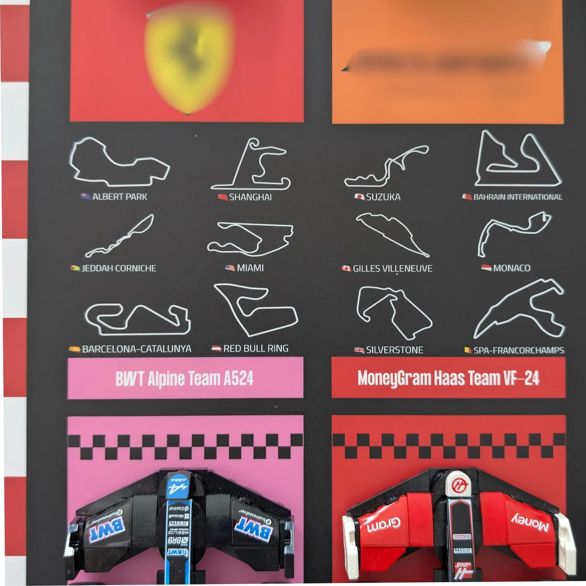 Display da incorniciare, 50 x 70 cm, per collezione LEGO F1 Speed Champions, supporto Forex 3 mm, decorazione da parete per collezionisti