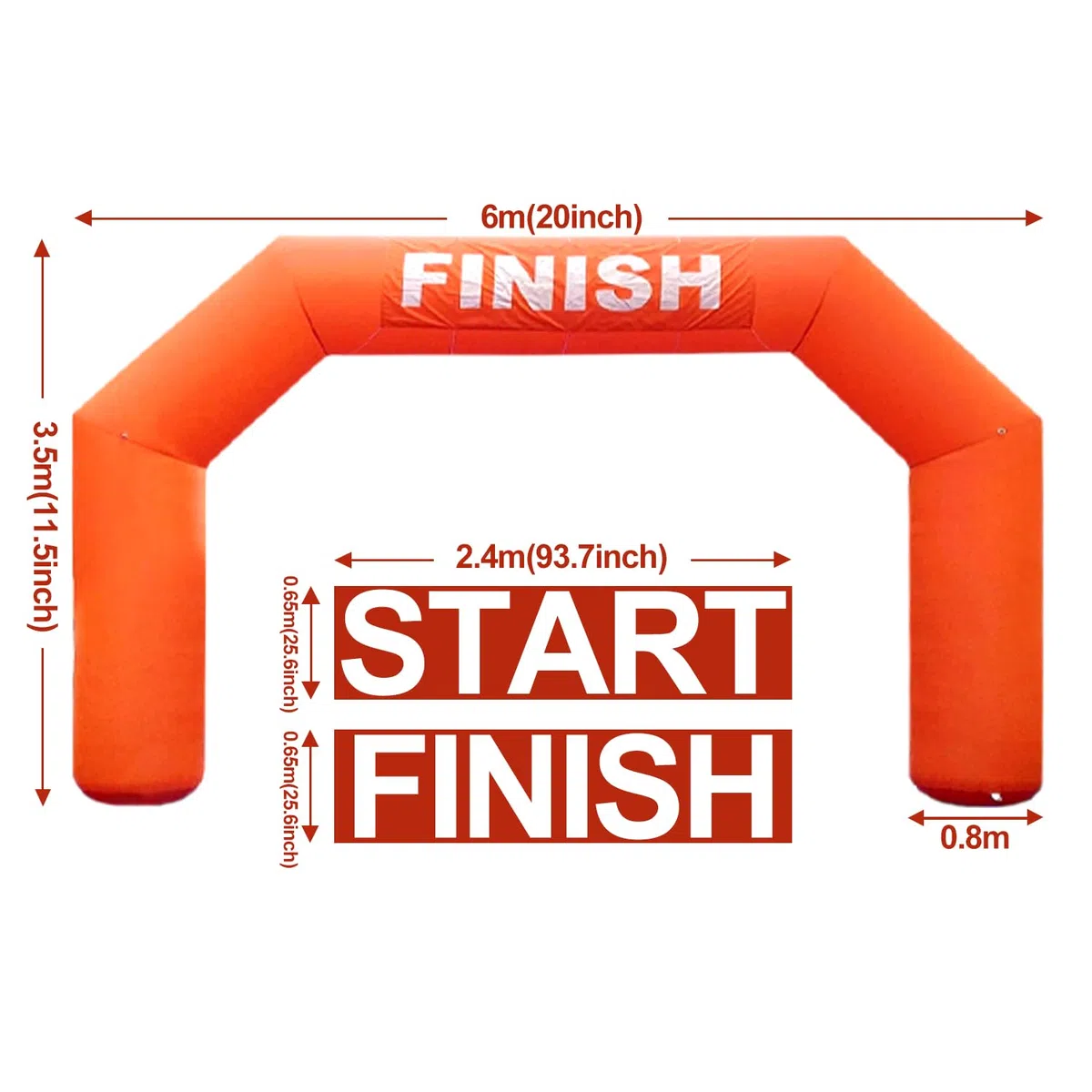 Sayok Arco gonfiabile all'aperto Arco gonfiabile Archway inizio linea di arrivo gonfiabile Banner arco da corsa con aeratore per eventi pubblicitari