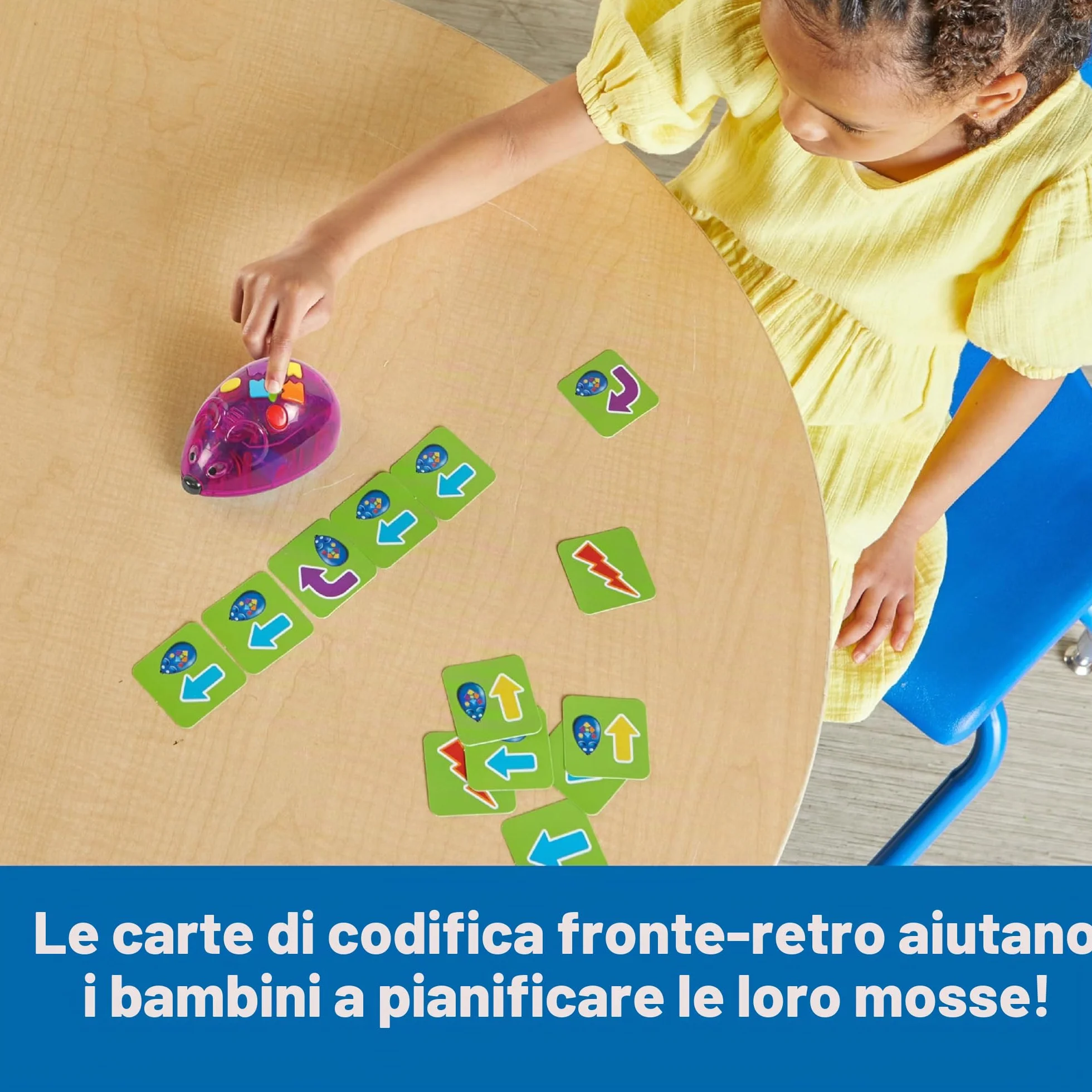 Learning Resources Set di attività Ricaricabile Code & Go Topo Robot, Giocattoli per Bambini e Bambine di 4 Anni, Robot Programmabile Interattivo Senza Schermo