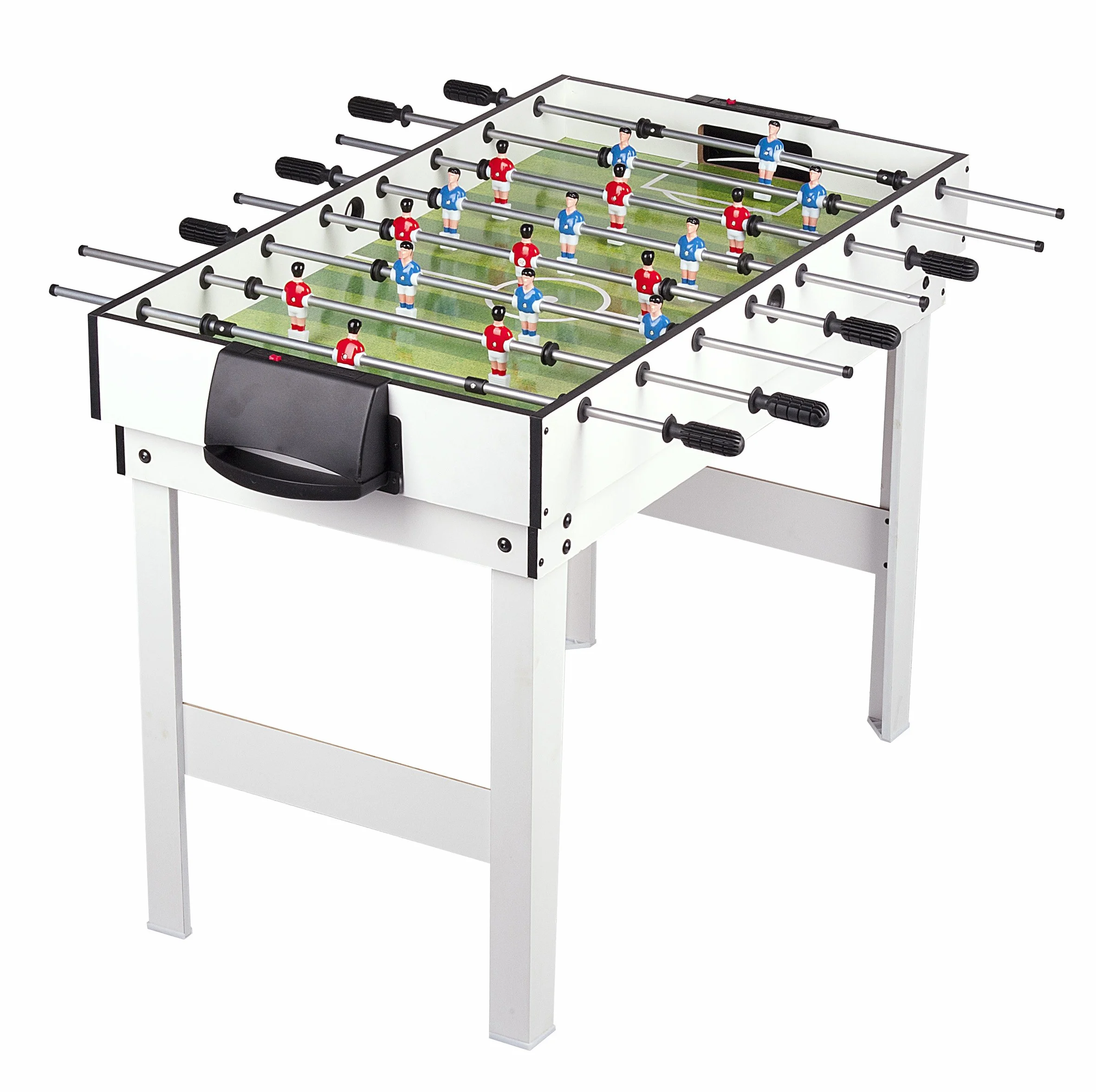 Leomark tavolo multigioco 4 in 1 per la casa e scuola, dim. 118cm x 61cm x 82cm (LxPxA) con biliardo pool, hockey, ping pong e calcetto balilla, tavolo da gioco per adulti e bambino