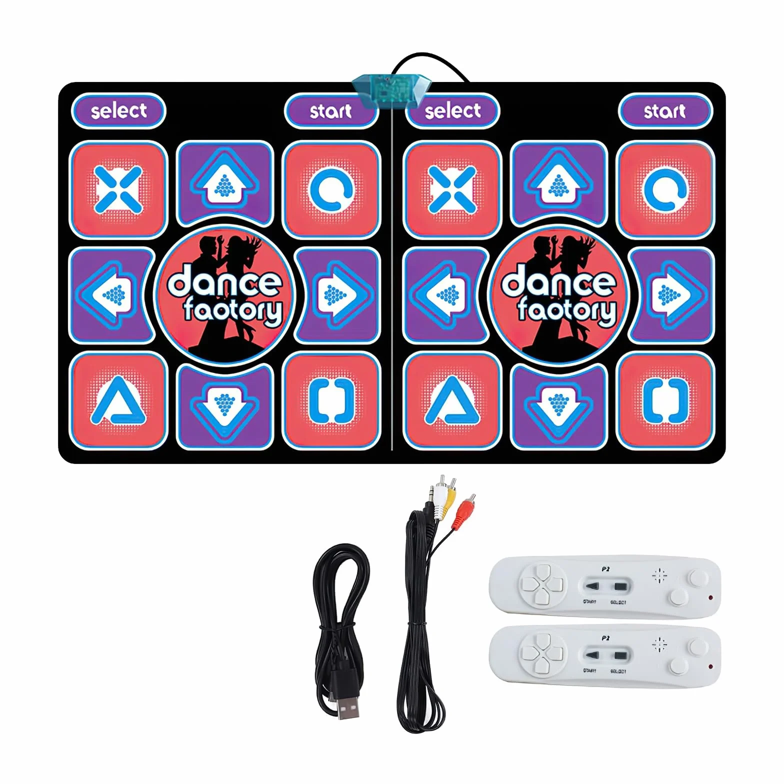 Tappetino da ballo per bambini, doppio tappetino da ballo per TV, elettronico con controller senza fili, antiscivolo, doppio tappetino musicale antiscivolo per adulti e tappeto musicale per bambini 3