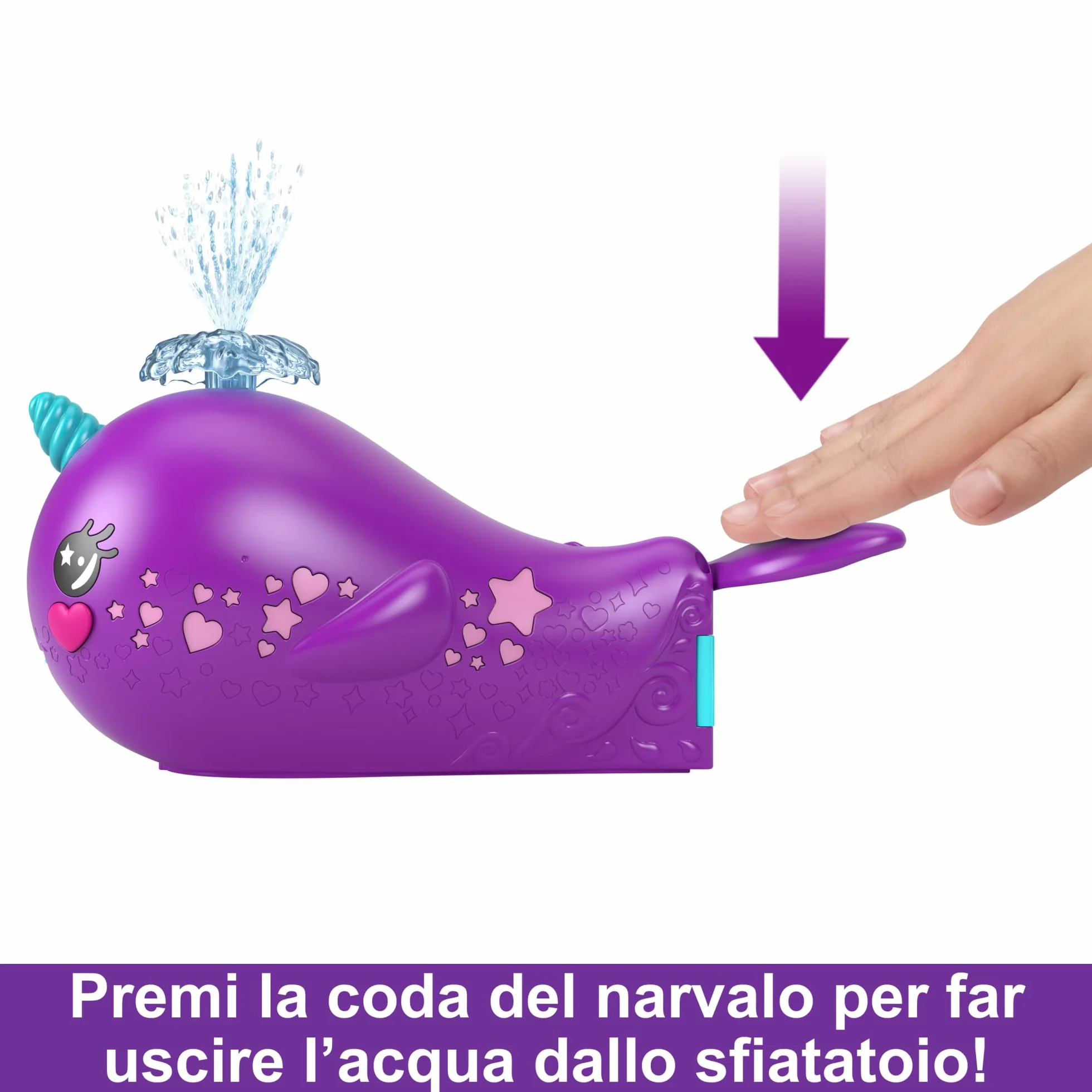 Polly Pocket Avventura sull'Isola dei Cristalli - Narvalo Grandi Avventure, playset barca a due piani con 2 bambole, 3 perle solubili e 13 accessori inclusi, giocattolo per bambini, 4+ anni, HKV71