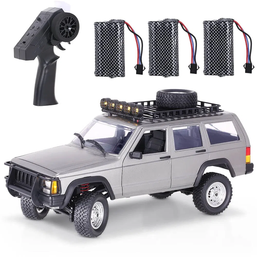 Goolsky Auto Telecomandato Camion RC Crawler All Terreno 2.4Ghz 1/12 Off Road 4WD Veicolo Da Corsa Arrampicata - Regali per Adulti Con 3 Batterie