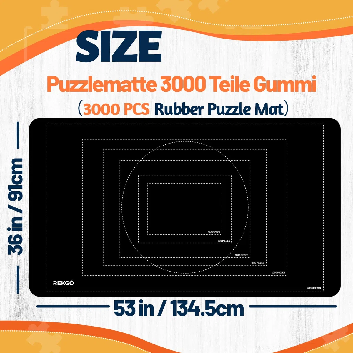 Tappetino per 3000 2000 1500 1000 Pezzi, Tappeto per Puzzle, Roll Up Tavolo Jigsaw Puzzle Mat Storage Accessories per Adulti.