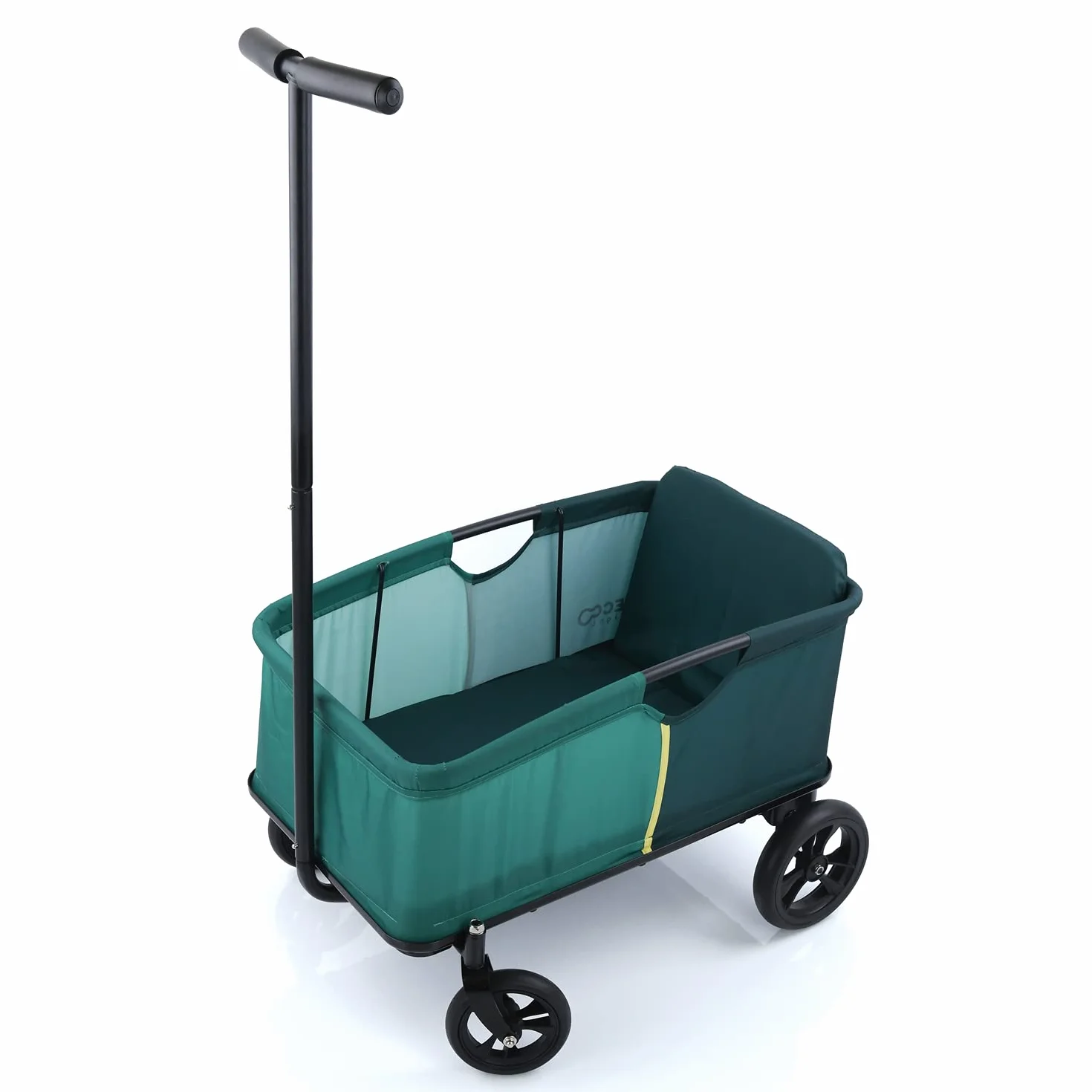 Hauck Carrello da Trasporto Eco Light, Stabile, con Sedile per 1 Bambino, Pieghevole, Fino a 50 kg, Verde