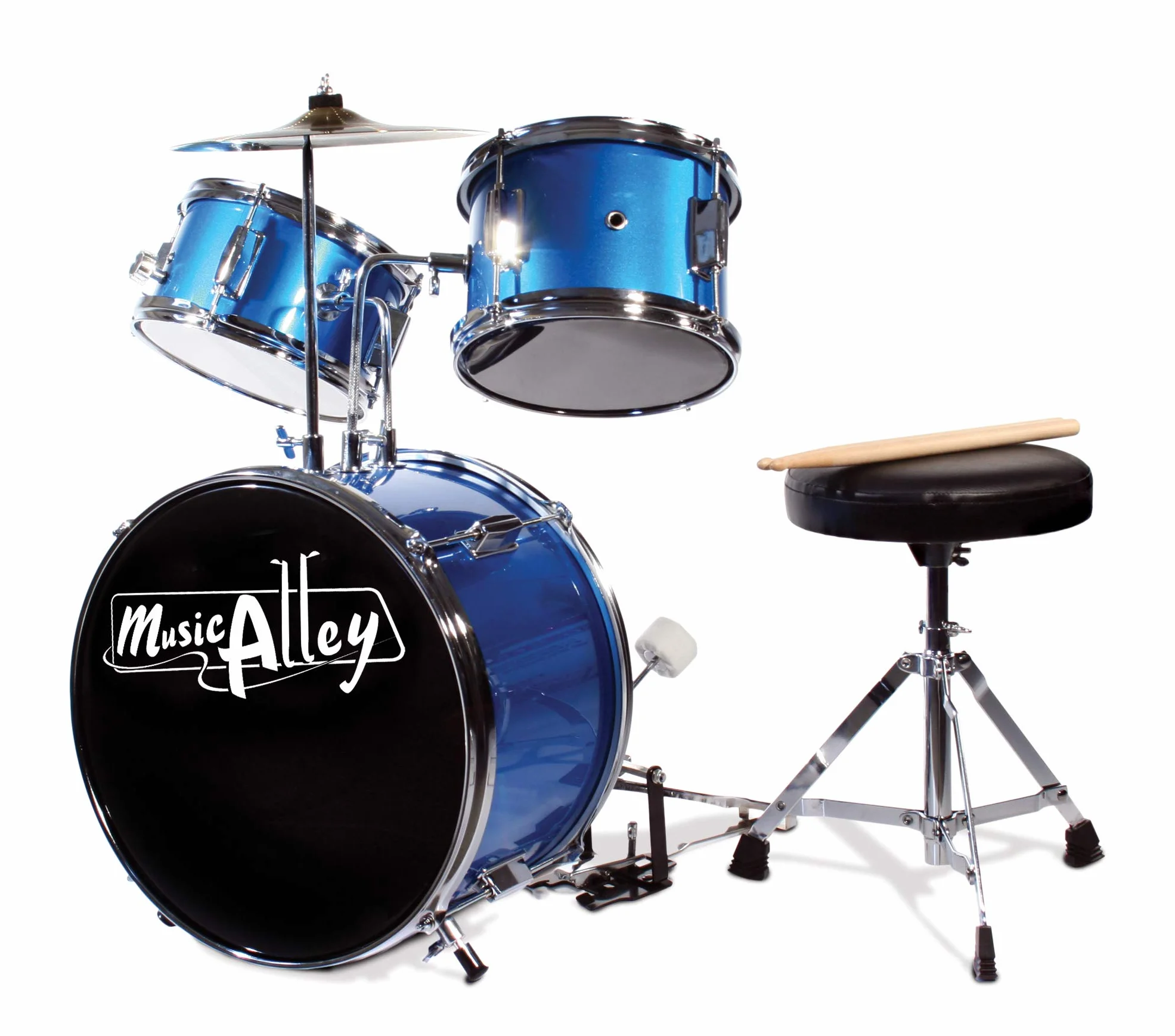 Batteria Music Alley Junior con sgabello e bacchette