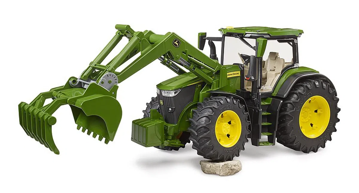bruder 03151 - John Deere 7R 350 con caricatore frontale, trattore, fattoria, giocattolo