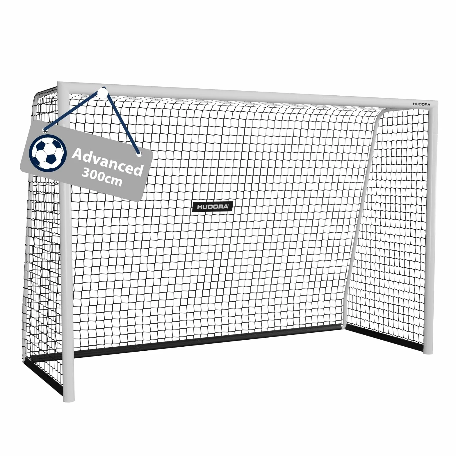 HUDORA Porta da calcio Advanced 300 - Porta da calcio per bambini/ragazzi e adulti - Porta da giardino - Porta da resistente alle intemperie e stabile con rete a maglia stretta
