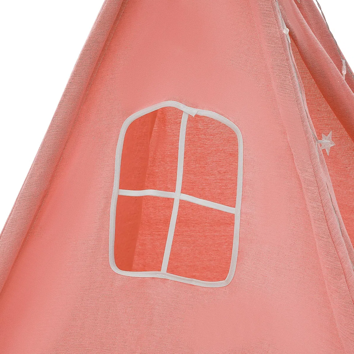 Tipi Tenda per bambini pieghevole in tela 120 x 120 x 140 cm rosa