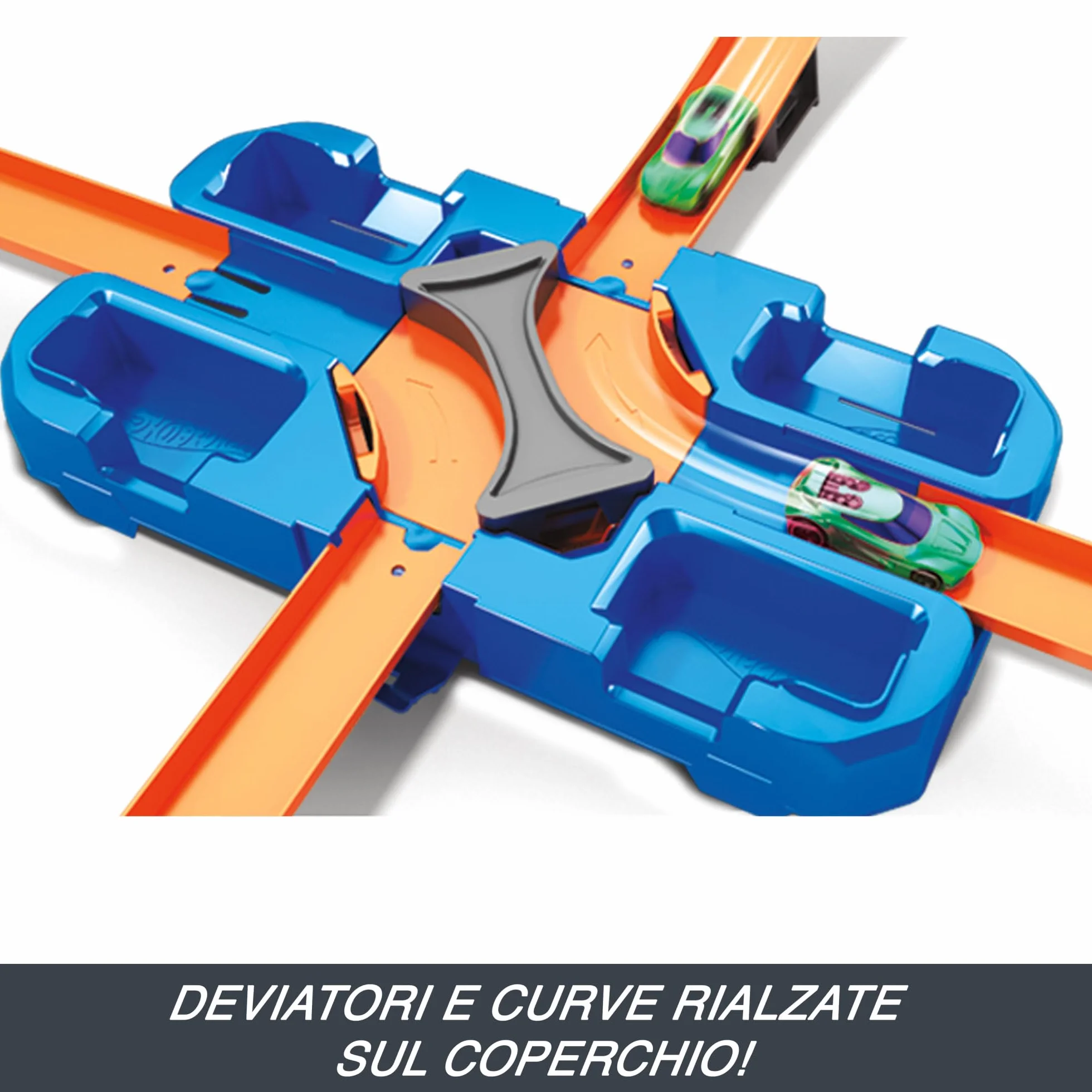 Hot Wheels Track Builder il Set delle Acrobazie Deluxe, Playset con Componenti Pista Assortiti, Giocattolo per Bambini 4+ Anni, GGP93