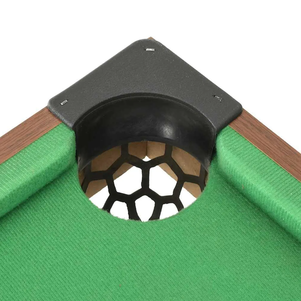 Generico Mini Tavolo da Biliardo 3 Piedi 92x52x19 cm Marrone Verde,Articoli Sportivi,Giochi al Coperto,Biliardi,Tavoli da biliardo-91947