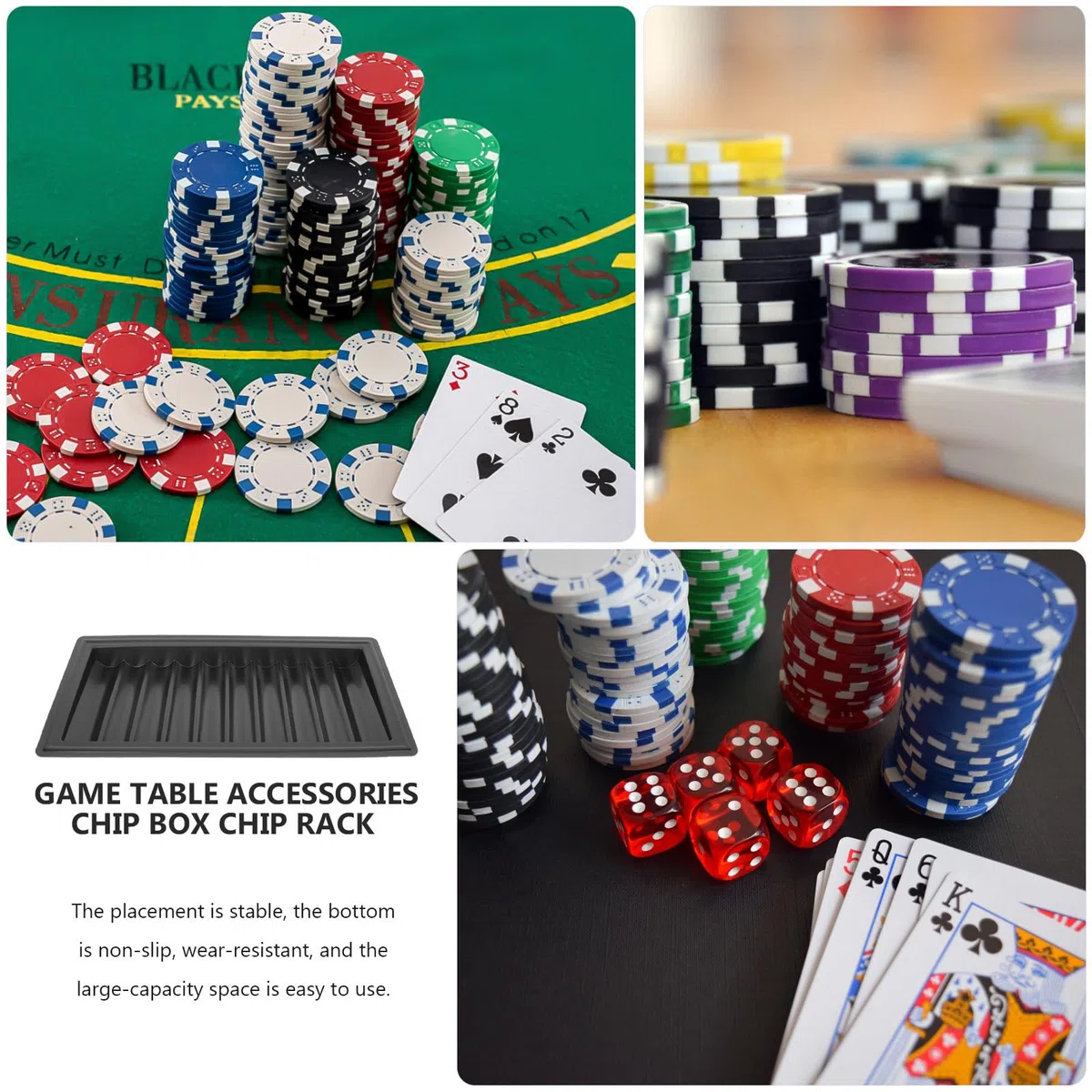 TOYANDONA Contenitore Per Fiches Da Poker Plastica Resistente Porta Fiches Compatto Scomparti Organizer Per Giochi Da e Tavoli Poker a Casa Vassoio Riutilizzabile