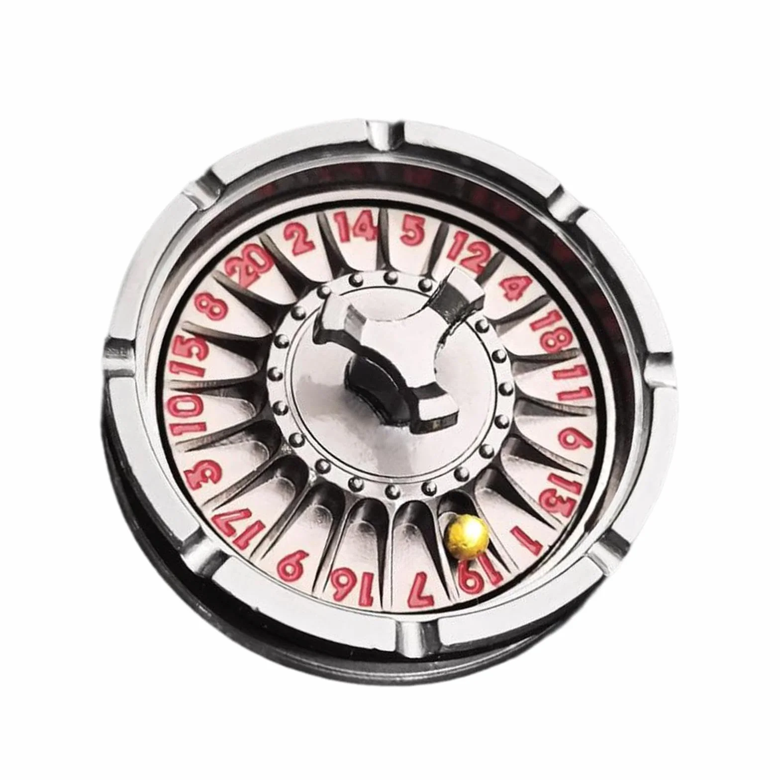 MagiDeal Dadi della Roulette Roulette in Metallo D20 Forniture per Feste con Confezione Regalo Dadi rotanti Dadi da Gioco di Ruolo per Feste di Carnevale Bar