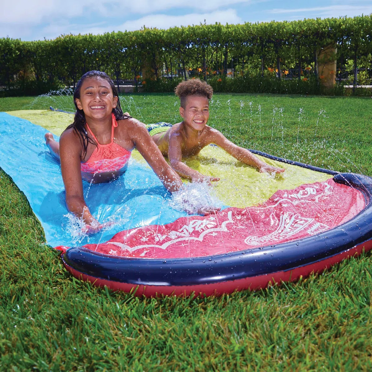 COLORBABY Slip 'N Slide Pista Scorrevole Acqua 4,8 m con 2 Tavole da Surf Giochi Acqua Esterni
