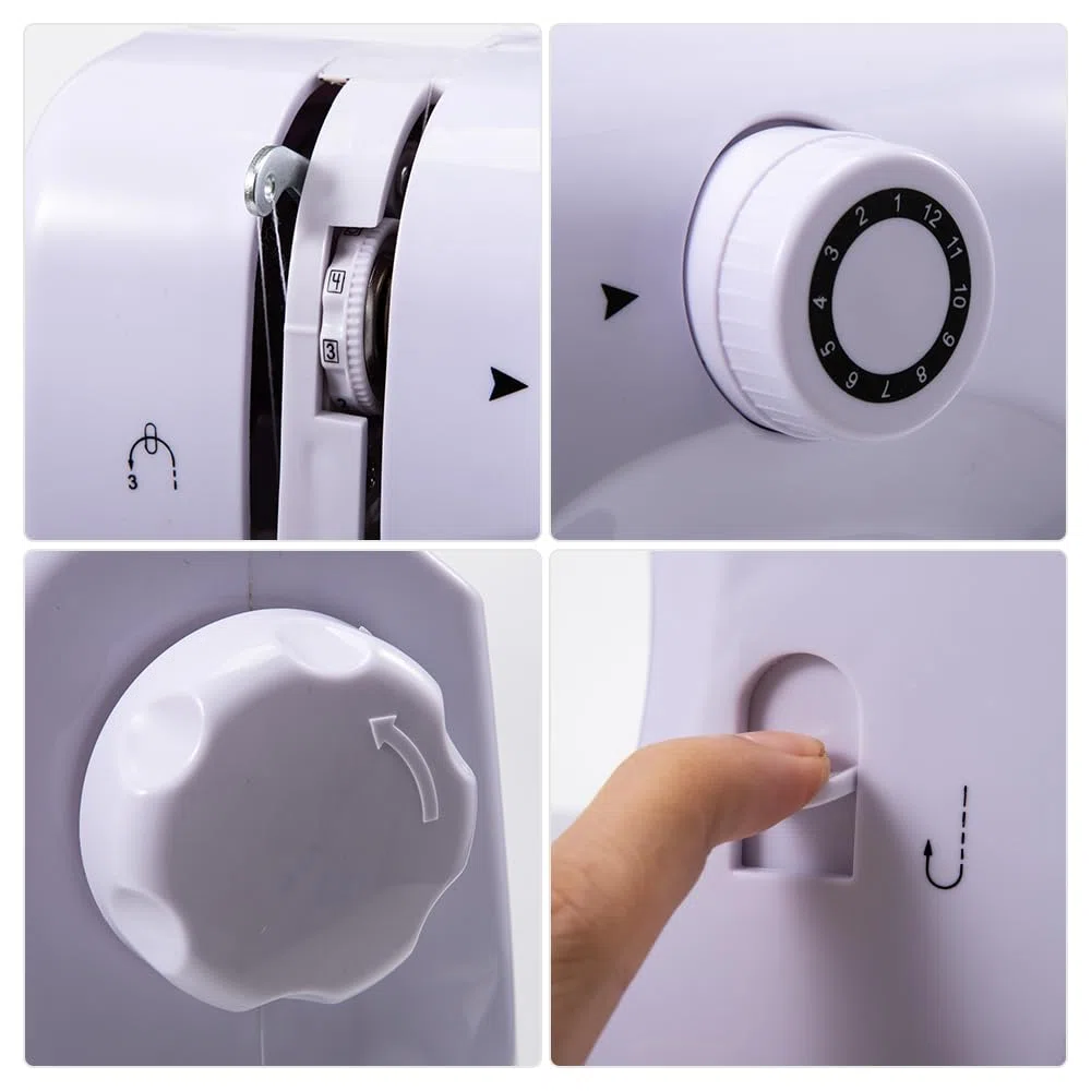 Macchina da cucire elettrica portatile per principianti, mini macchina da cucire per adulti con kit da cucito a 12 punti