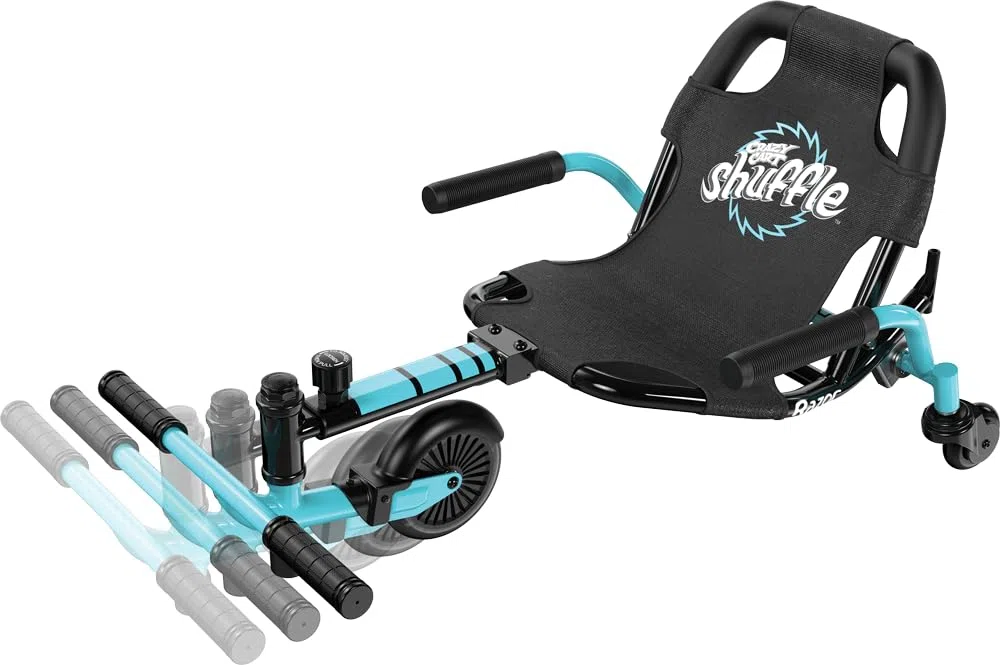 Razor Crazy Cart Shuffle Go-Kart da drifting per bambini dai 4 anni, telaio regolabile 5 impostazioni lunghezza