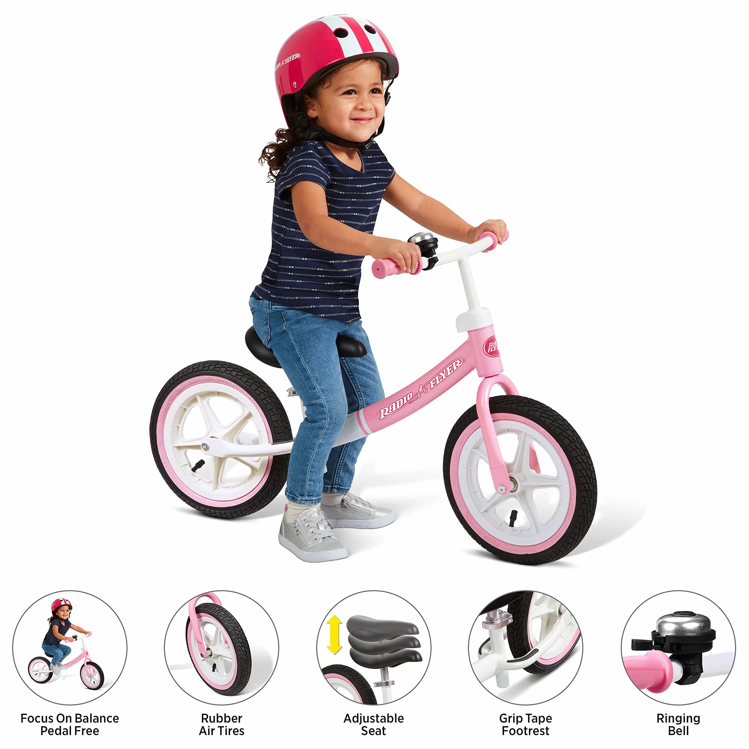 Radio Flyer Air Ride Balance Bike, bici per bambini, età 1,5-5 anni