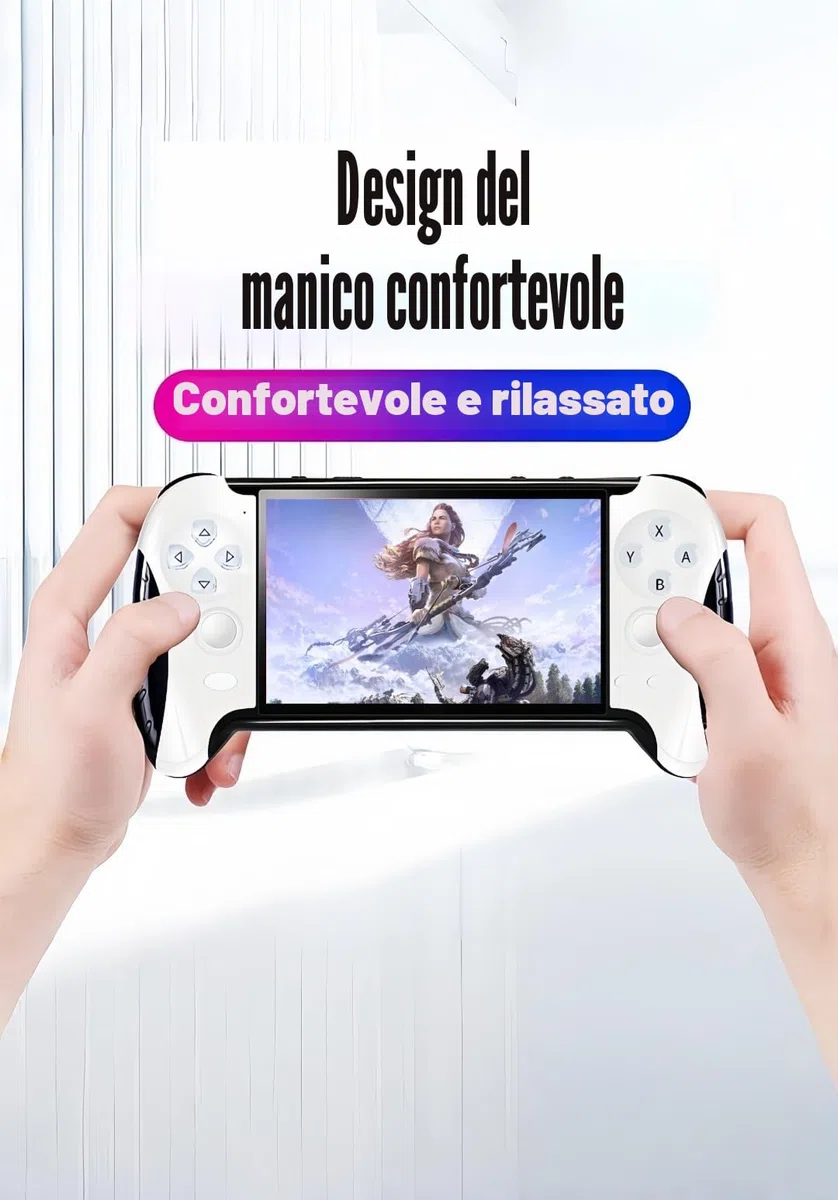4,3 pollici Console di Videogiochi Portatile Design per Impugnature Creative Emulatori Multipli Output TV MP4/MP3/E-book Puzzle Casuale Retrò Videogiochi Regali di Compleanno/Vacanze