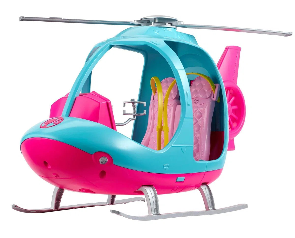 Barbie L'Elicottero per Bambole Rosa e Azzurro con Elica Che Gira Giocattolo 3+ Anni FWY29