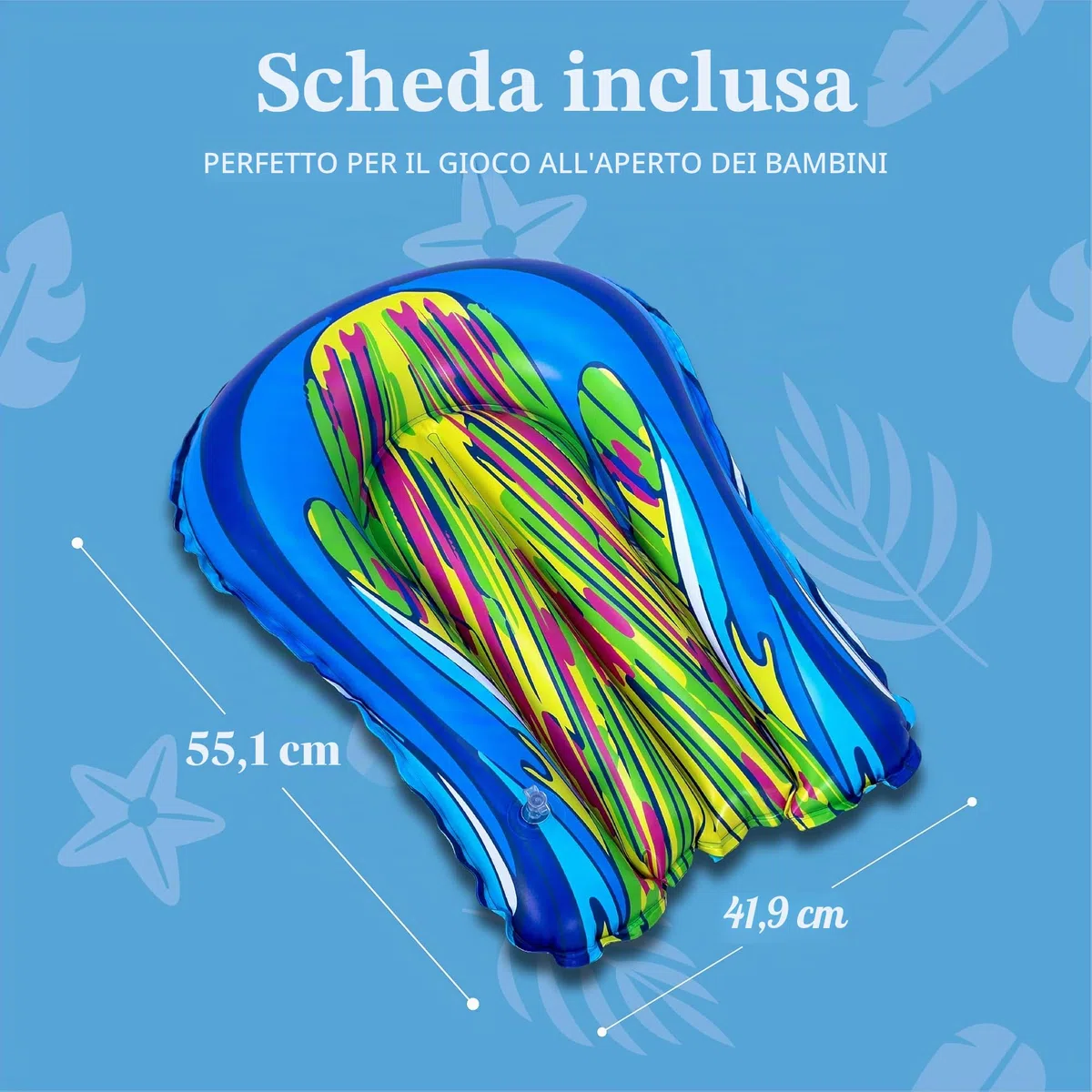 JOYIN Scivolo d'Acqua 230x35,5in 584,2x90,2cm con Irrigatore Integrato per Giardino
