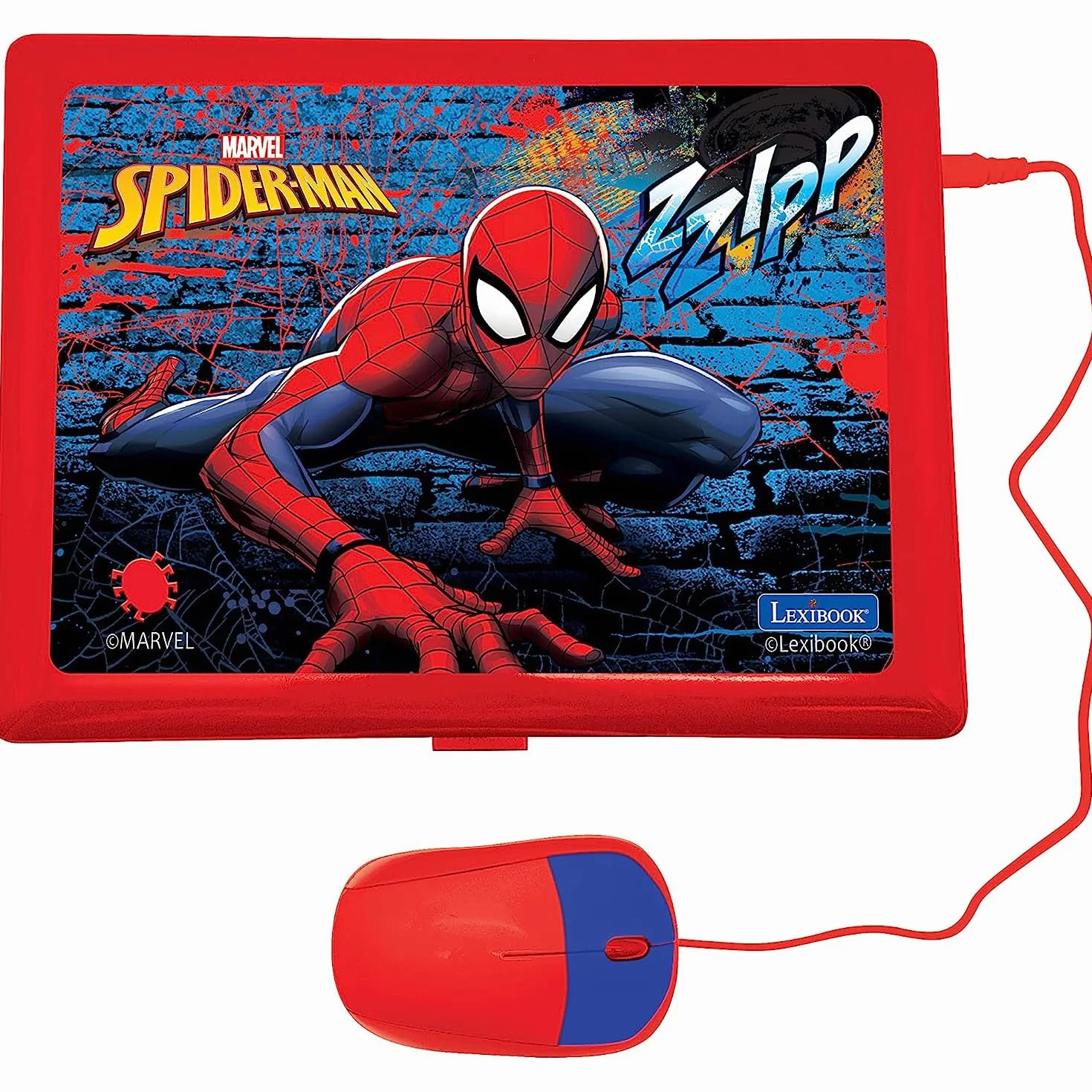 Lexibook Spider-Man Portatile Educativo Bilingue Italiano/Inglese 124 Attività Giochi Musica Blu Rosso JC598SPi5