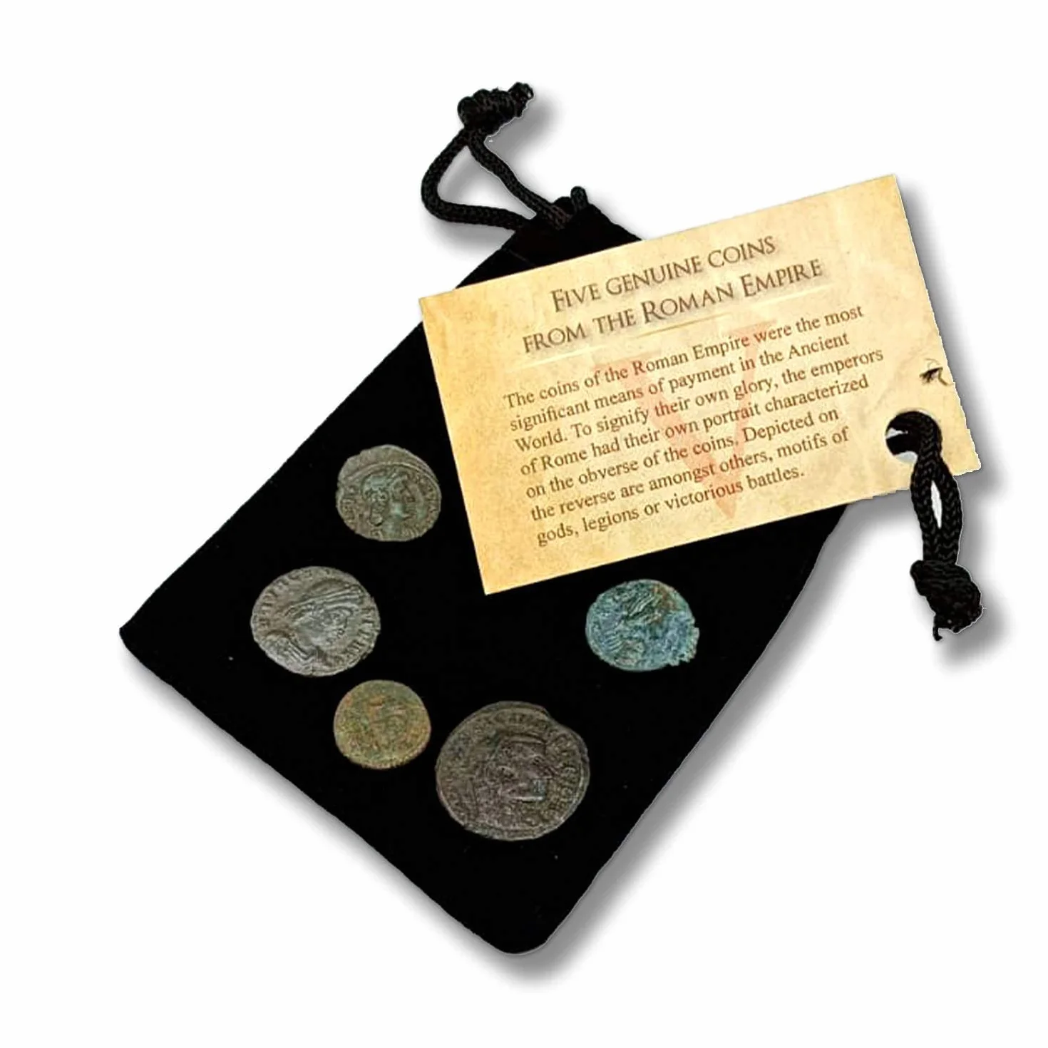 IMPACTO COLECCIONABLES | Autentiche Monete Romane Antiche 300–400 d.C. | Collezione dell’Impero con Imperatori, dei e Legioni | Selezionate da Esperti e Presentate in Sacchetto di Velluto