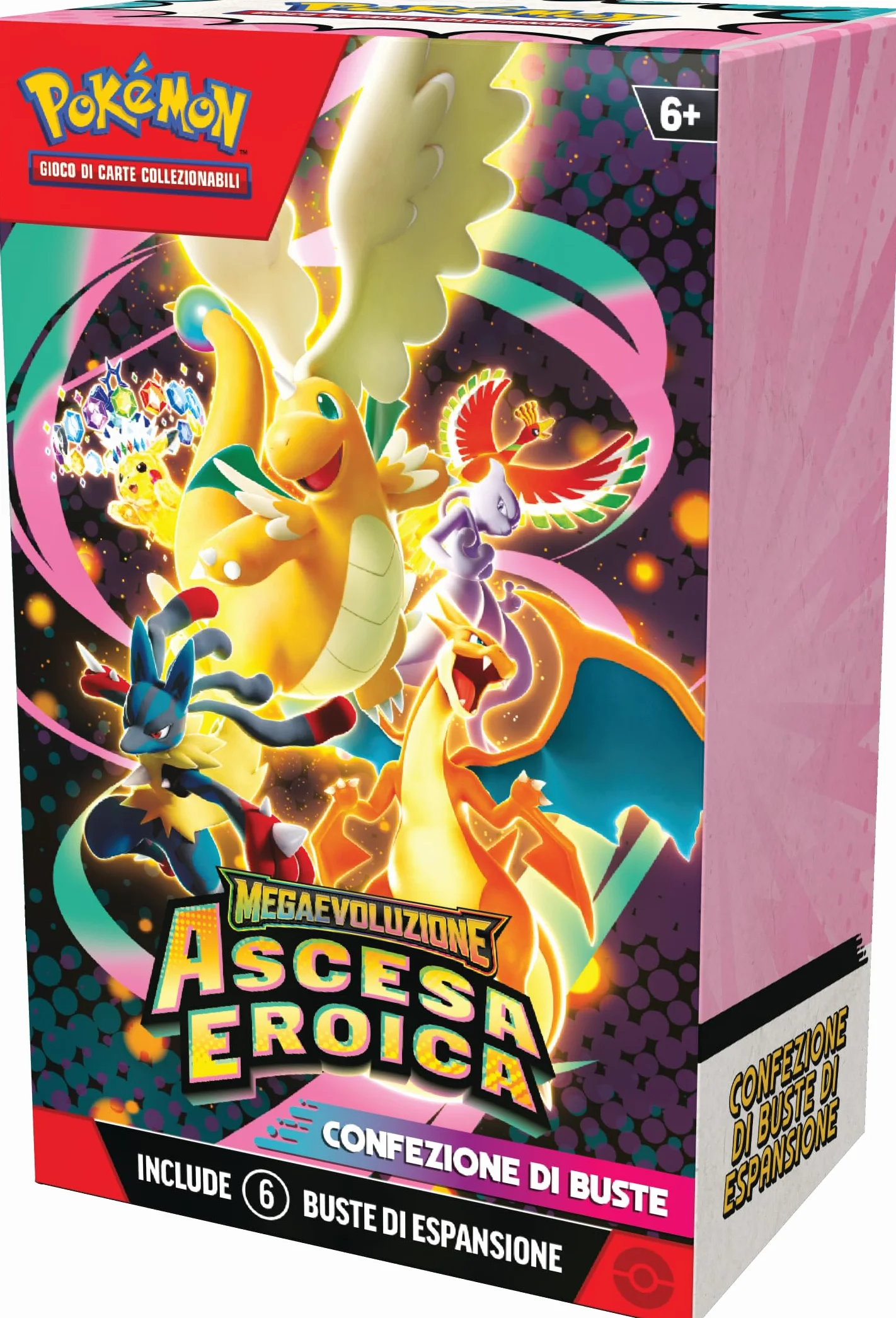 Pokémon GCC Megaevoluzione Ascesa Eroica buste di espansione sei buste Italiano