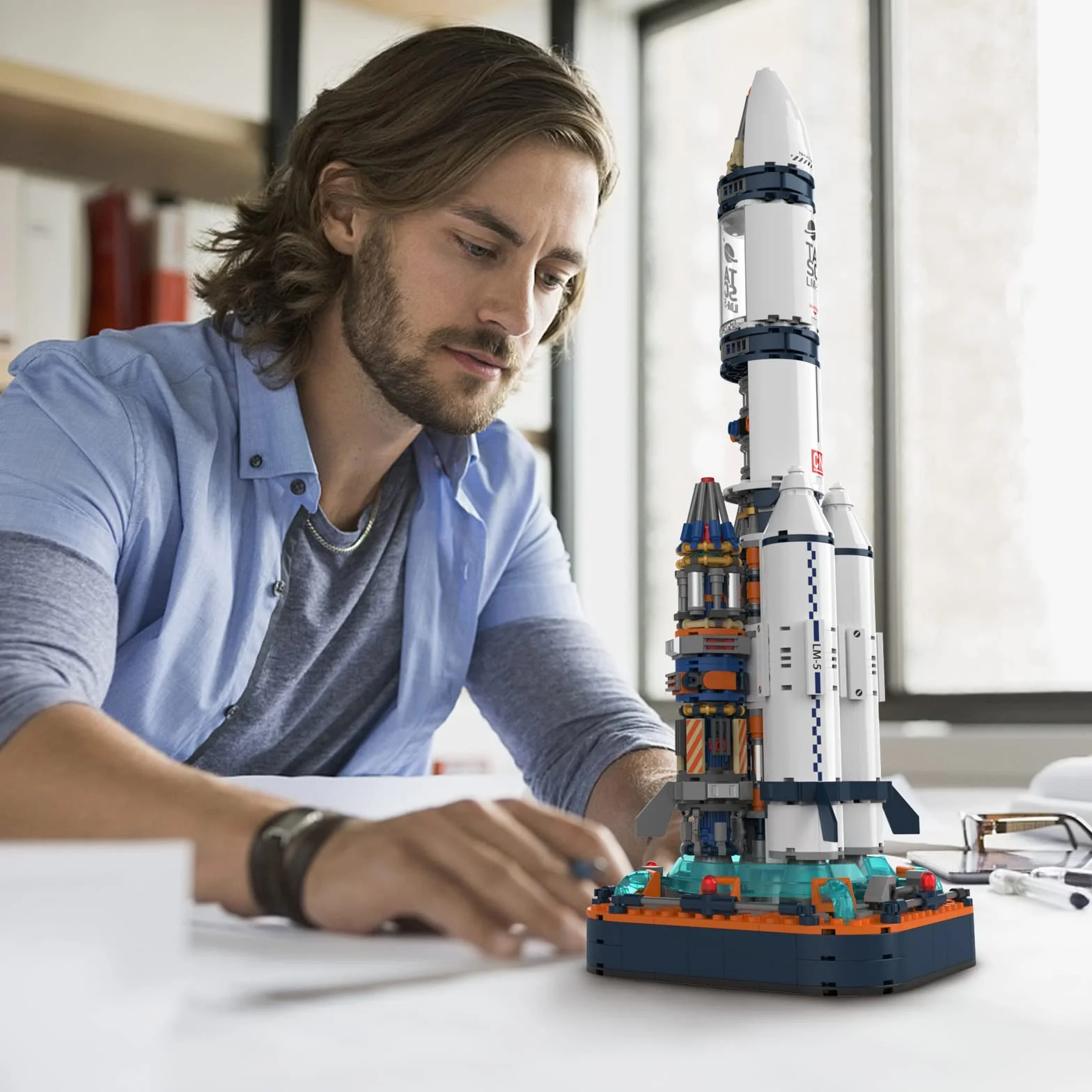 JMBricklayer Space Rocket Building Set per ragazzi 8-14 adulti 70110, giocattoli per esplorazione astronave, navicella spaziale, razzo, nave, set da collezione, regali per adulti, ragazzi e ragazze