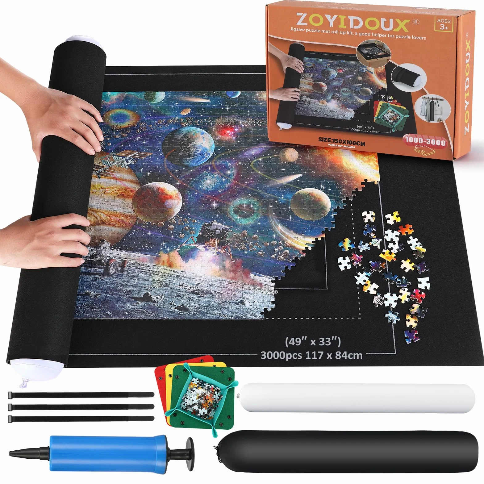 Tappeto Puzzle 3000 Pezzi Rotolo, Puzzle Roll Set, Coperte Puzzle, Tappetino Puzzle