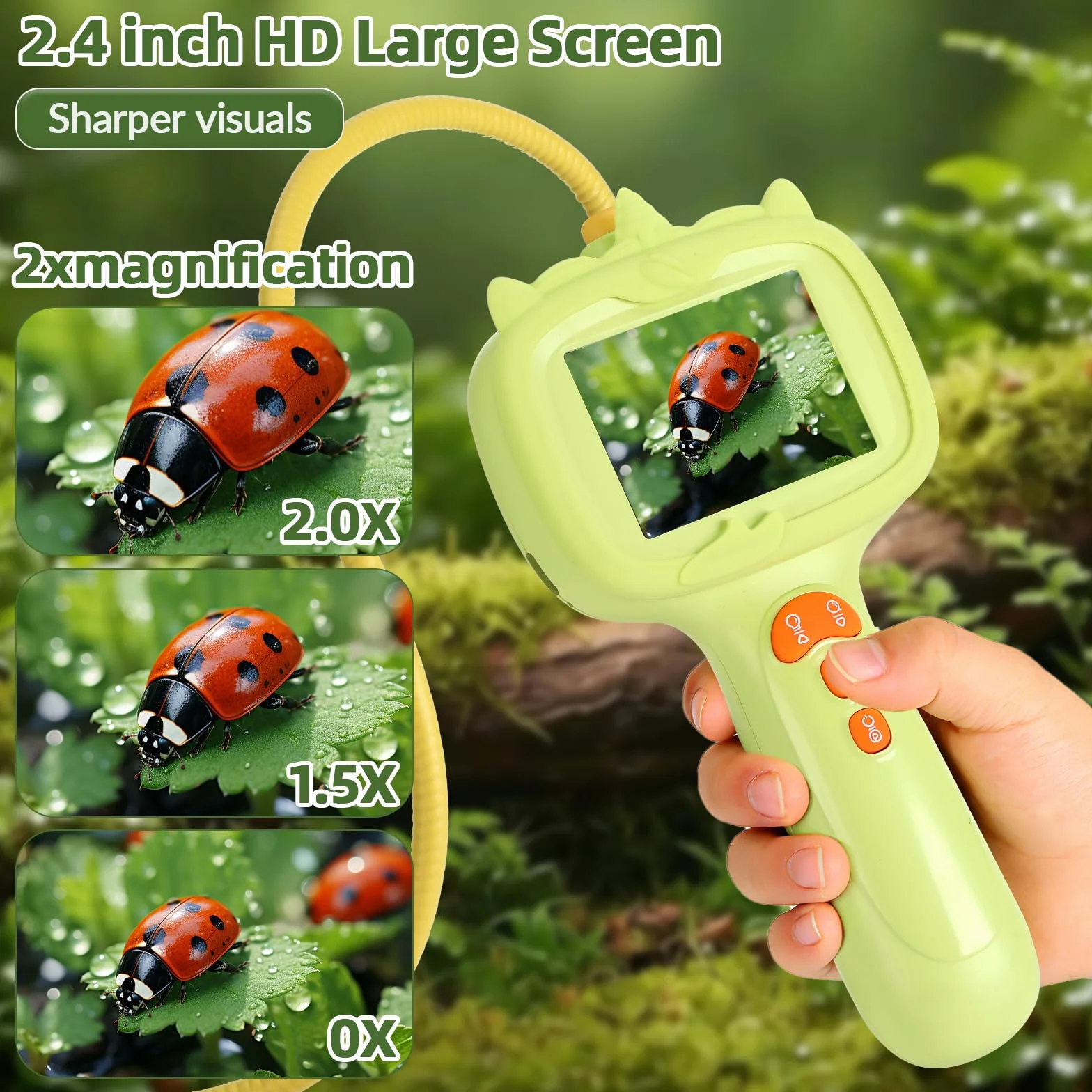 Sprifityy Endoscopio per Bambini,Fotocamera endoscopica con luce, Gioco STEM per esplorazione all'aperto,Impermeabile IP67,per ragazzi e ragazze di 4, 5, 6, 7, 8, 9, 10 anni