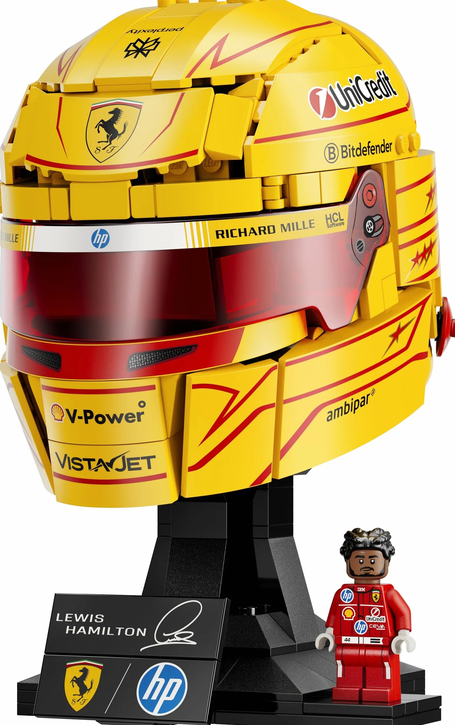 LEGO 43022 Scuderia Ferrari HP Lewis Hamilton Helmet Display Model Kit