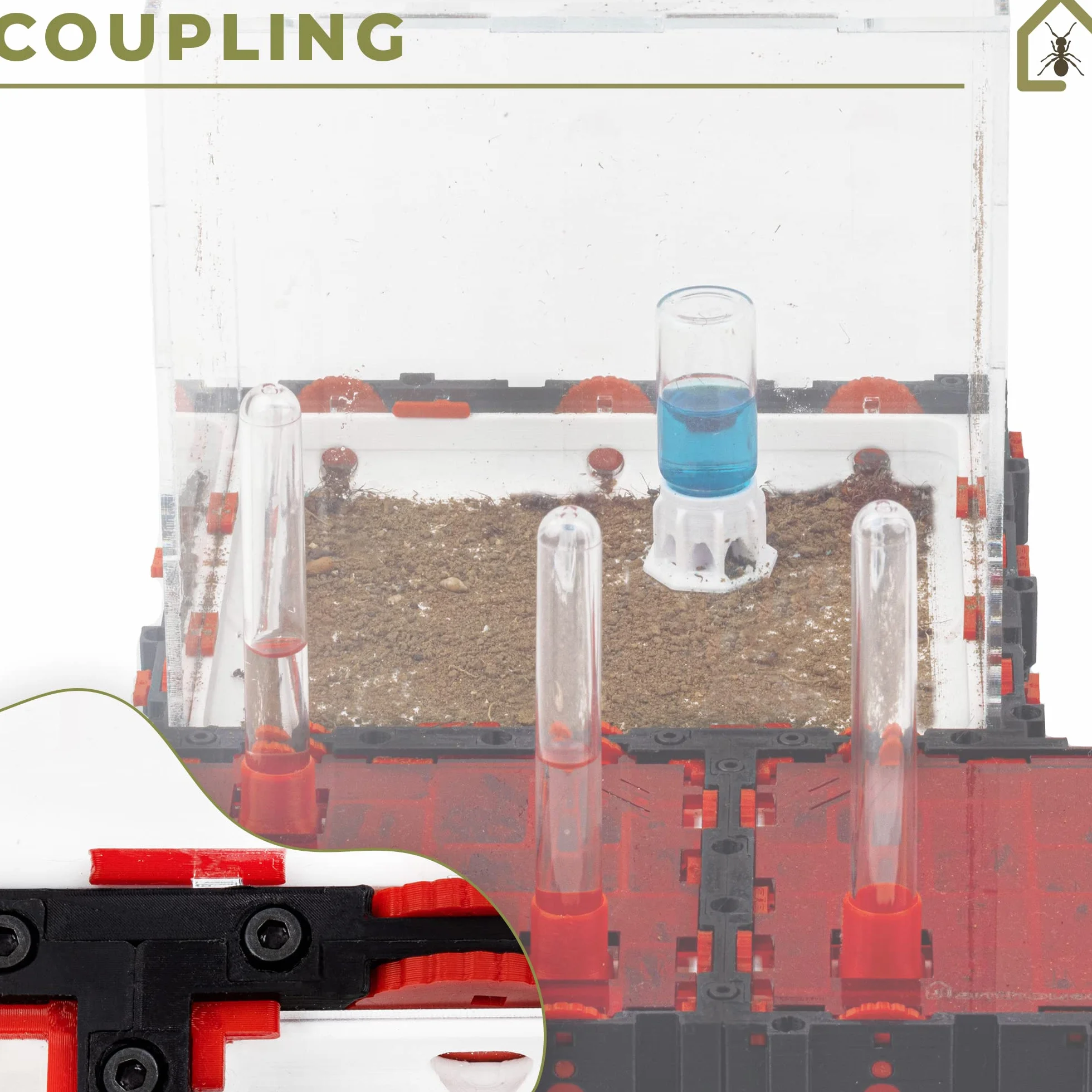 Formicaio Modulare 3D QBIK One Foraging Box 6,78x6,78x10 cm Terrario