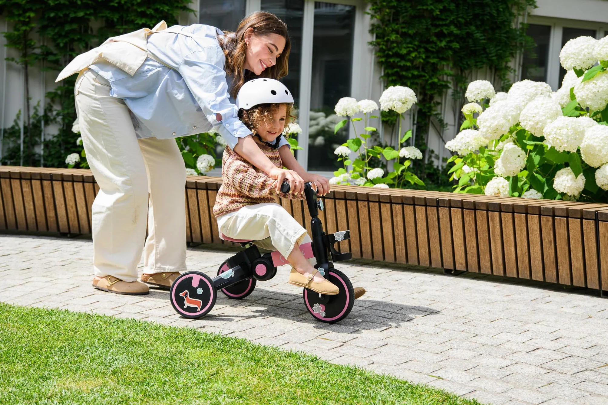 MoMi FILO 3in1 Triciclo Evolutivo per bambini 1-3 anni - Bici Senza Pedali Pieghevole, sella regolabili, pedali rimovibili - Tricicli con portabicchiere e ruote in EVA